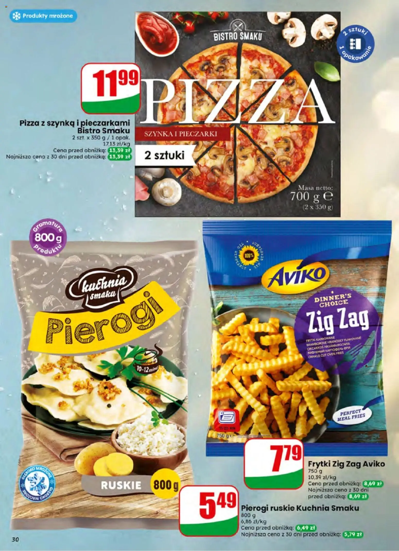 Dino gazetka od 01.07.2026 | Strona: 30 | Produkty: Pieczarki, Szynka, Frytki karbowane, Frytki