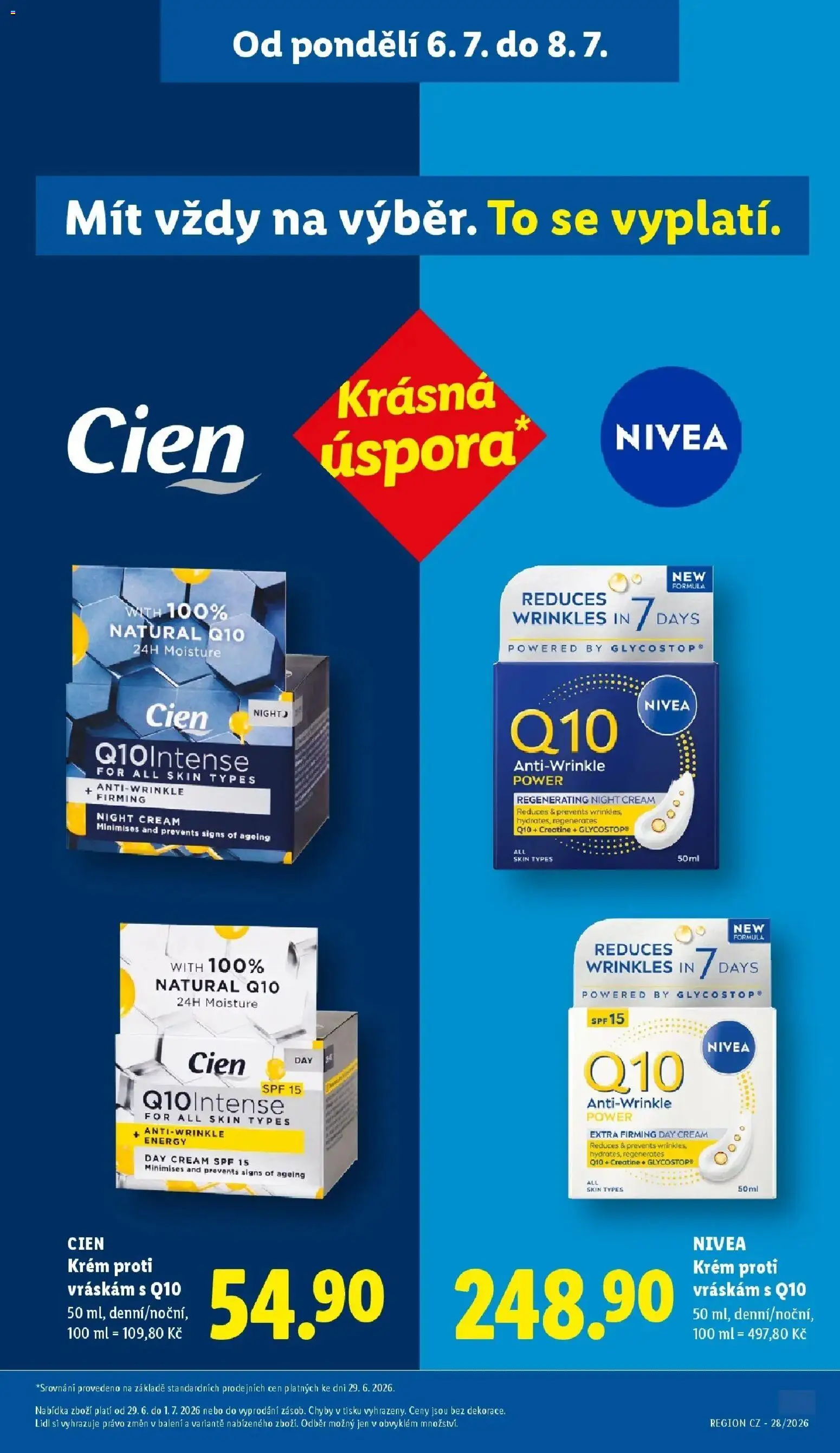Lidl aktuální leták od 09.07.2026 | Strana: 33 | Produkty: Nivea, Cien, Krém