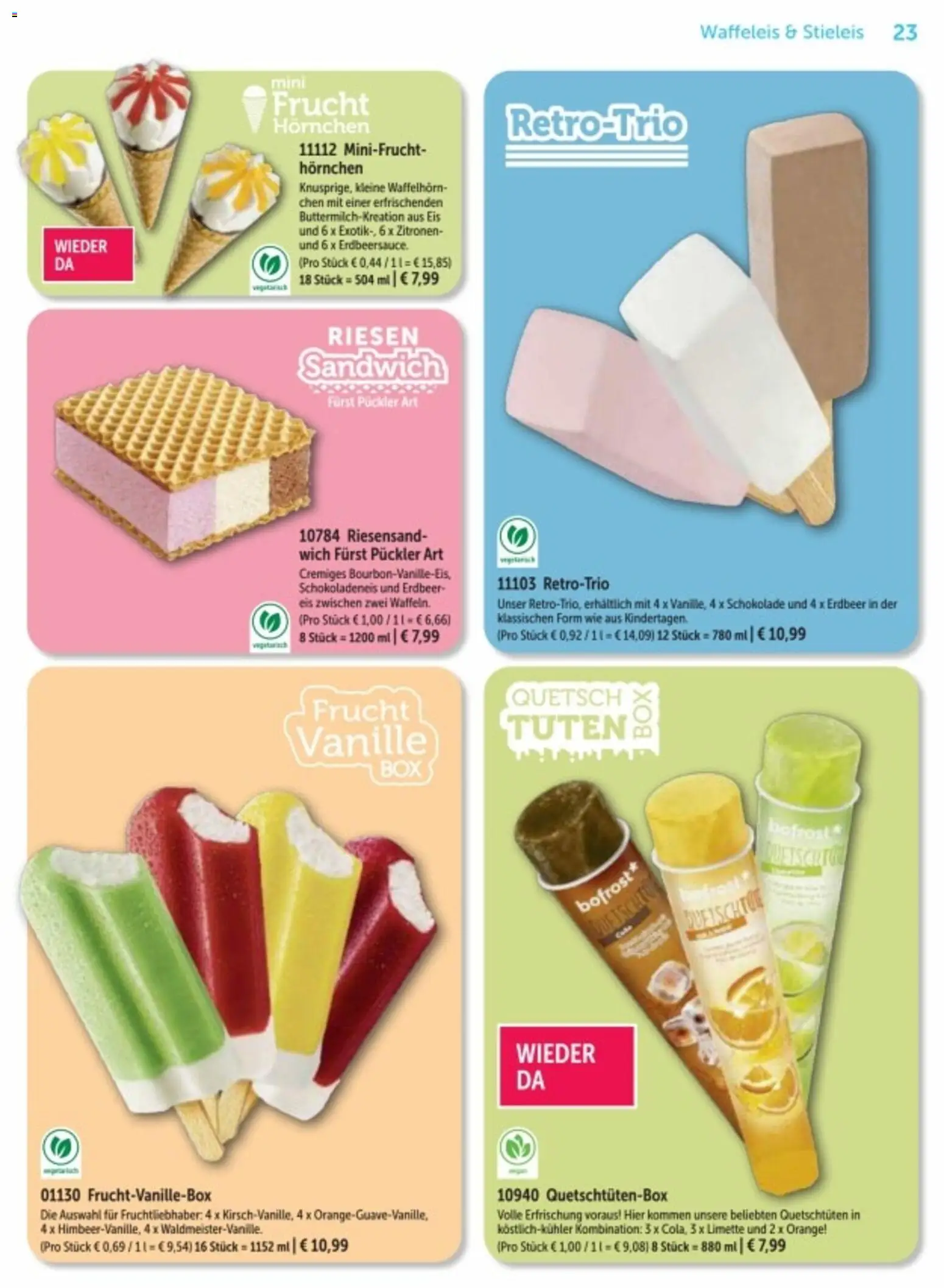 Bofrost Katalog – gültig ab 06.03.2026 | Seite: 23 | Produkte: Schokolade, Limette, Eis, Zitronen