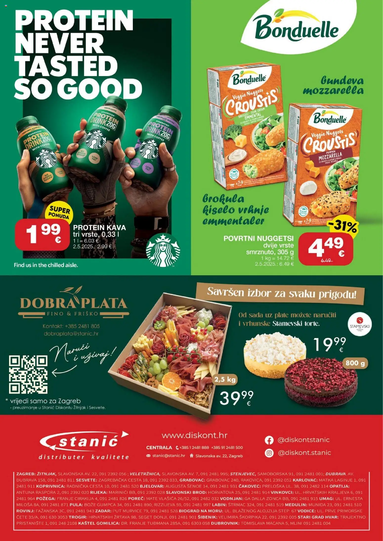 Stanić Diskont katalog | vrijedi od 15.10.2026 | Stranica: 20 | Proizvodi: Protein, Mozzarella, Kava, Bundeva