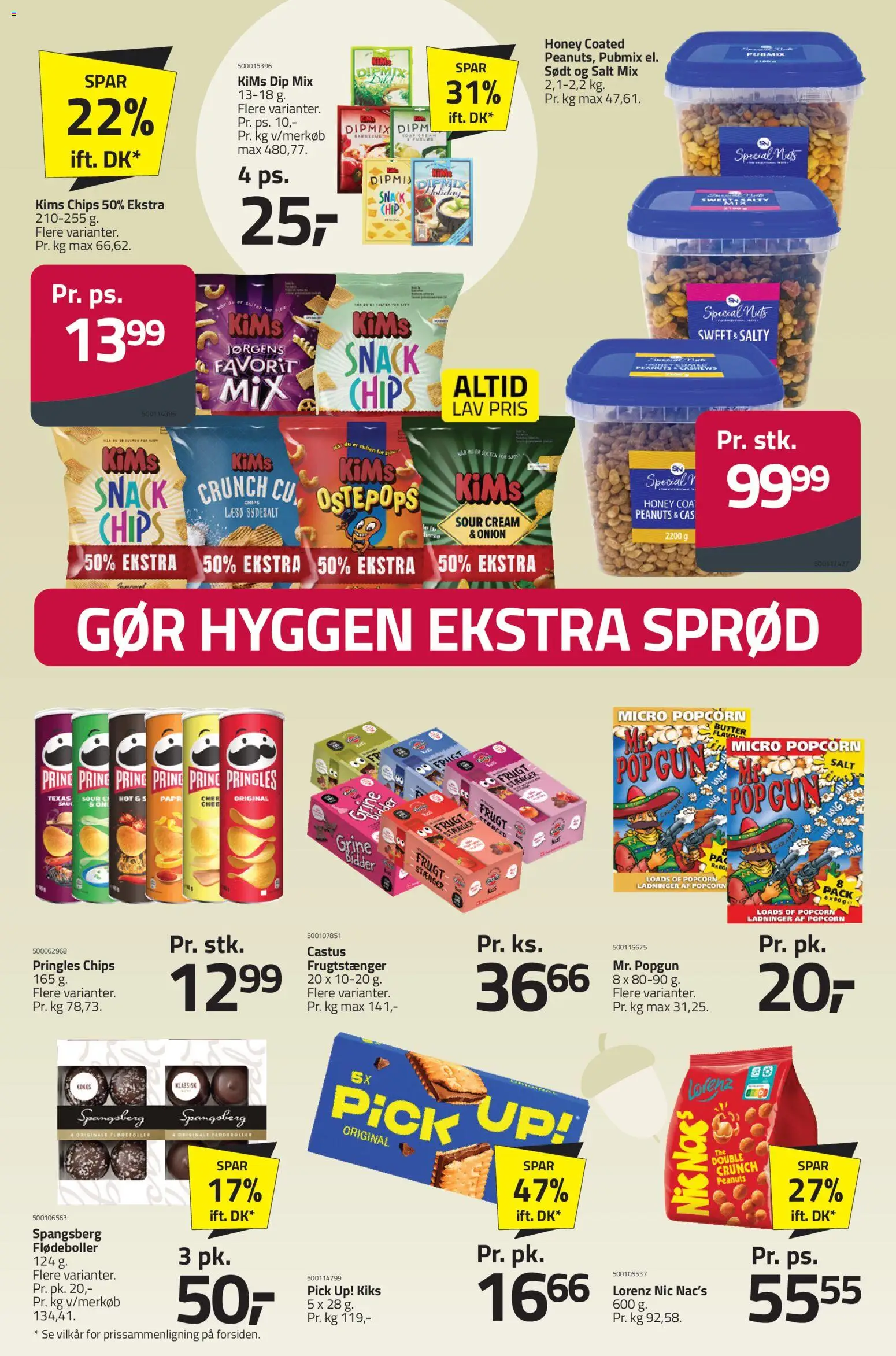 Fleggaard tilbudsavis – gyldig fra 21/10/2026 | Side: 43 | Produkter: Chips, Flødeboller, Popcorn, Salt