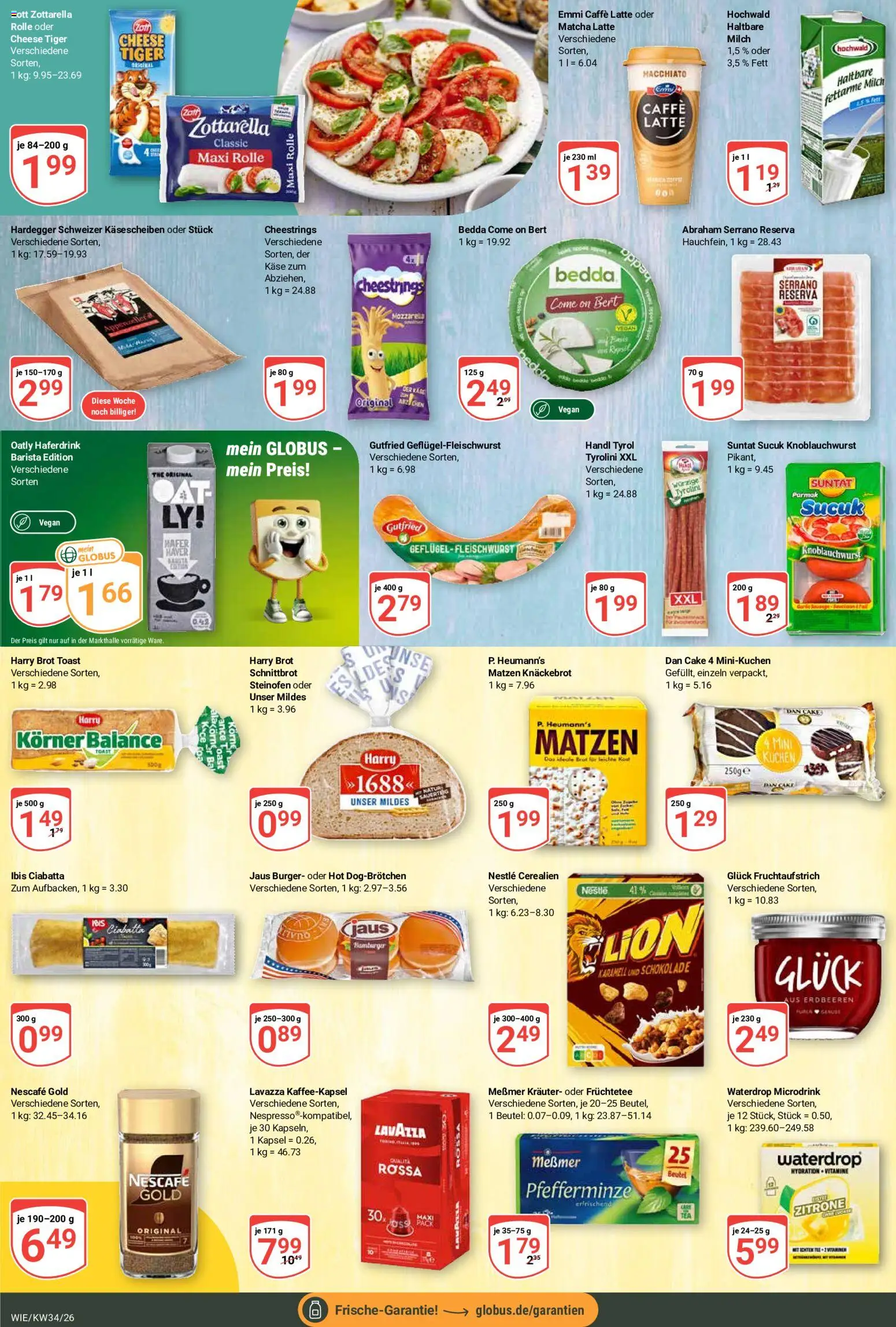 Globus Prospekt Waghäusel-Wiesental – gültig ab 17.08.2026 | Seite: 11 | Produkte: Toast, Mozzarella, Haferdrink, Nescafe gold
