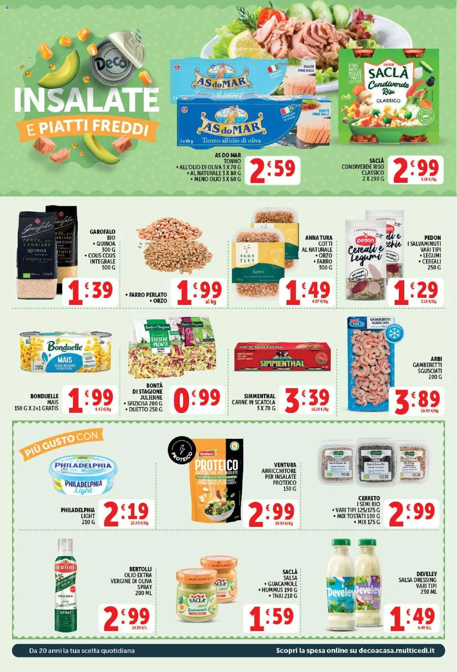 Volantino Decò del 21/07/2026 | Pagina: 8 | Prodotti: Cereali, Salsa, Tonno, Scatola