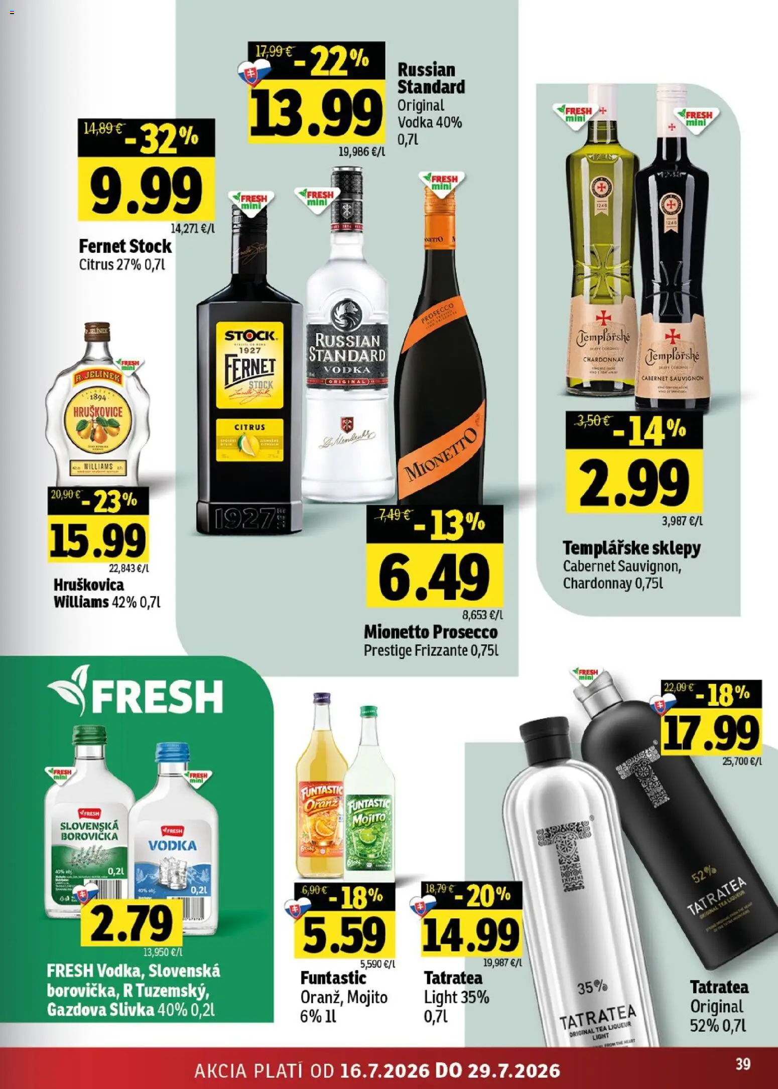 Nové Fresh akcie – leták je platný od 16.07.2026 | Strana: 39
