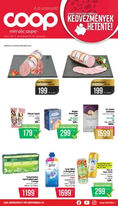 COOP - Mini & Abc & Szuper / Nyírzem - amely érvényes a következő dátumtól: 2026.08.21.