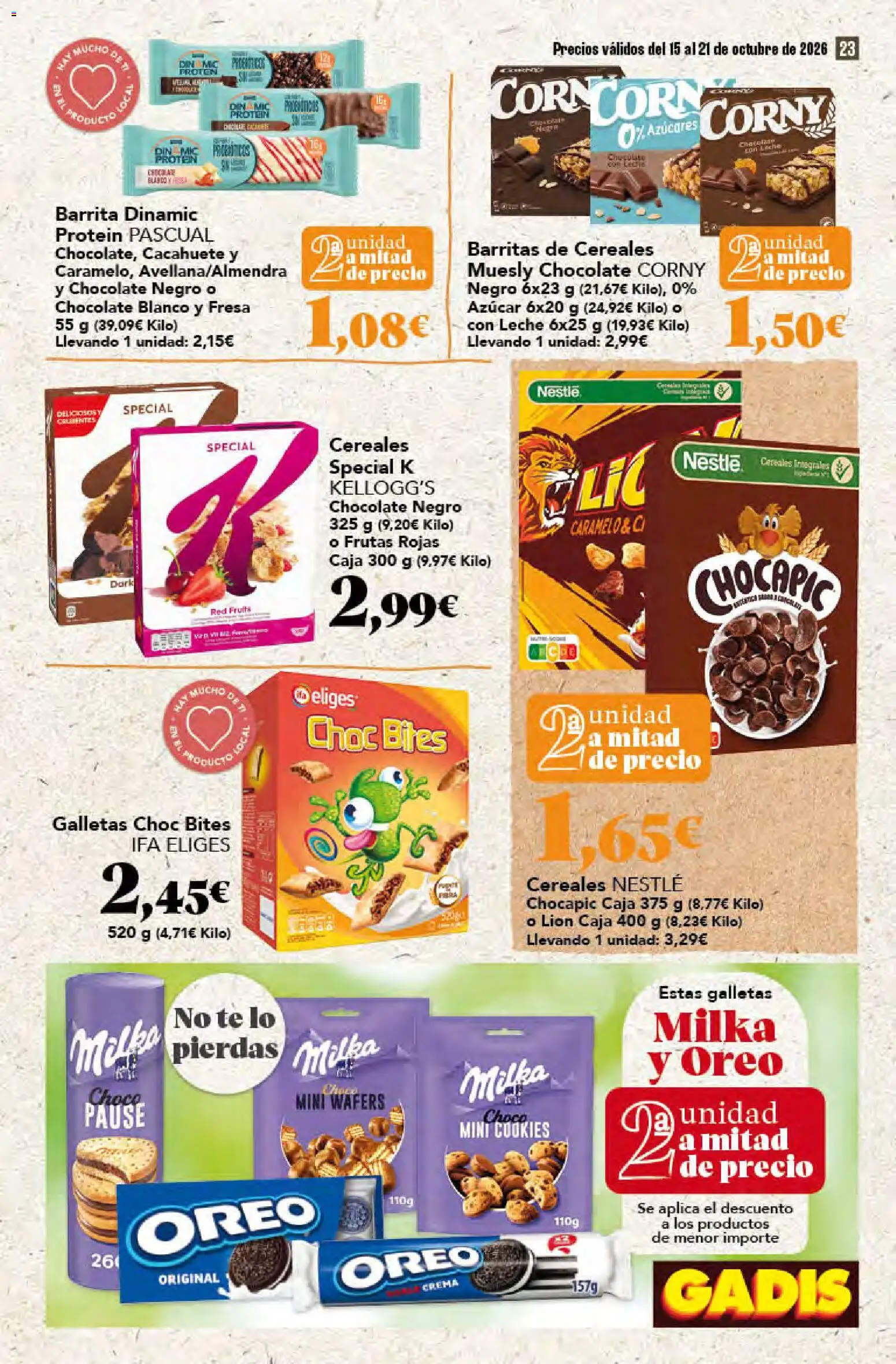 Gadis - folleto │ válido desde el 15/10/2026 | Página: 23 | Productos: Oreo, Leche, Crema, Galletas
