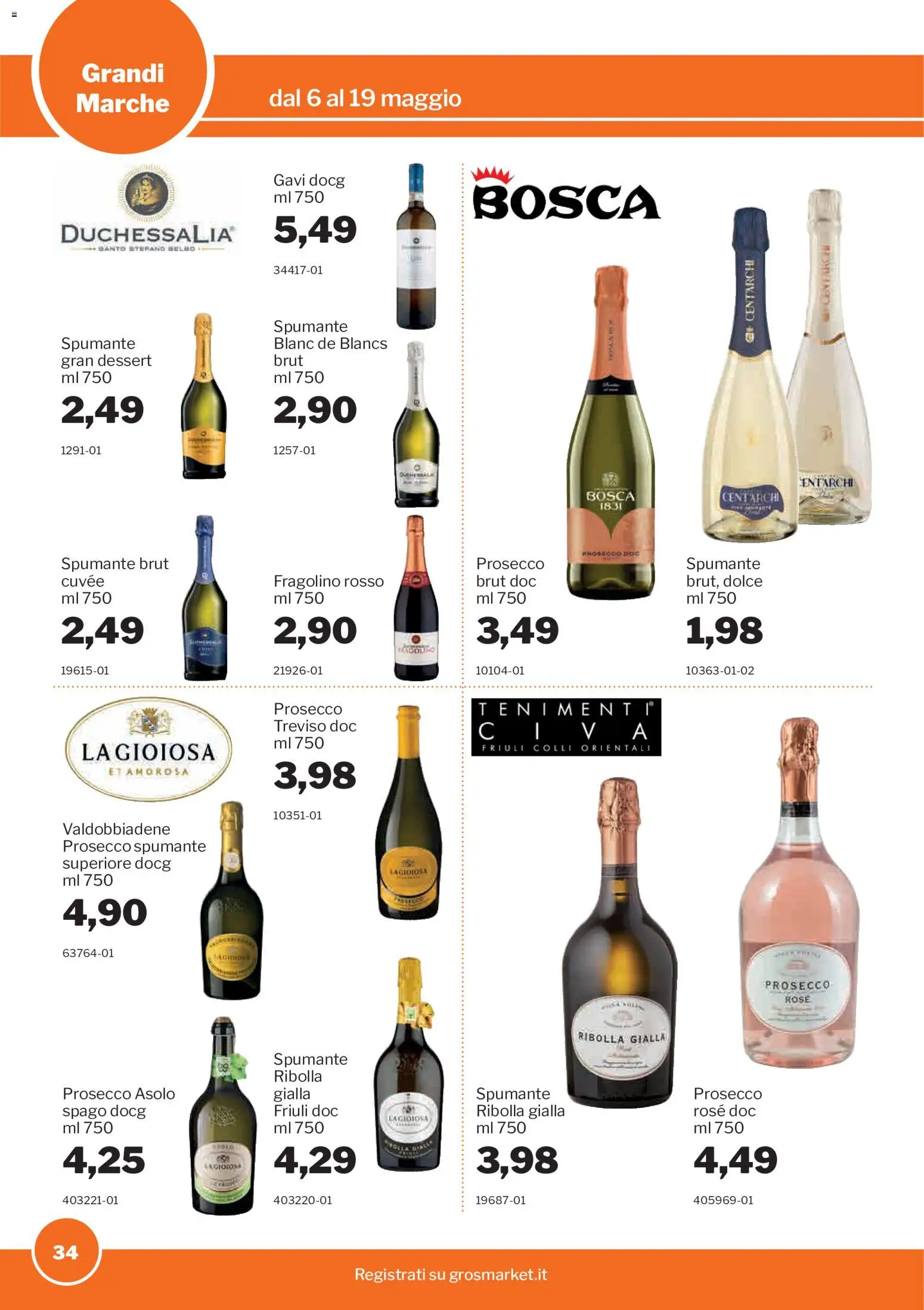 Volantino Sogegross del 06.05.2026 | Pagina: 34 | Prodotti: Prosecco, Polo, Spumante
