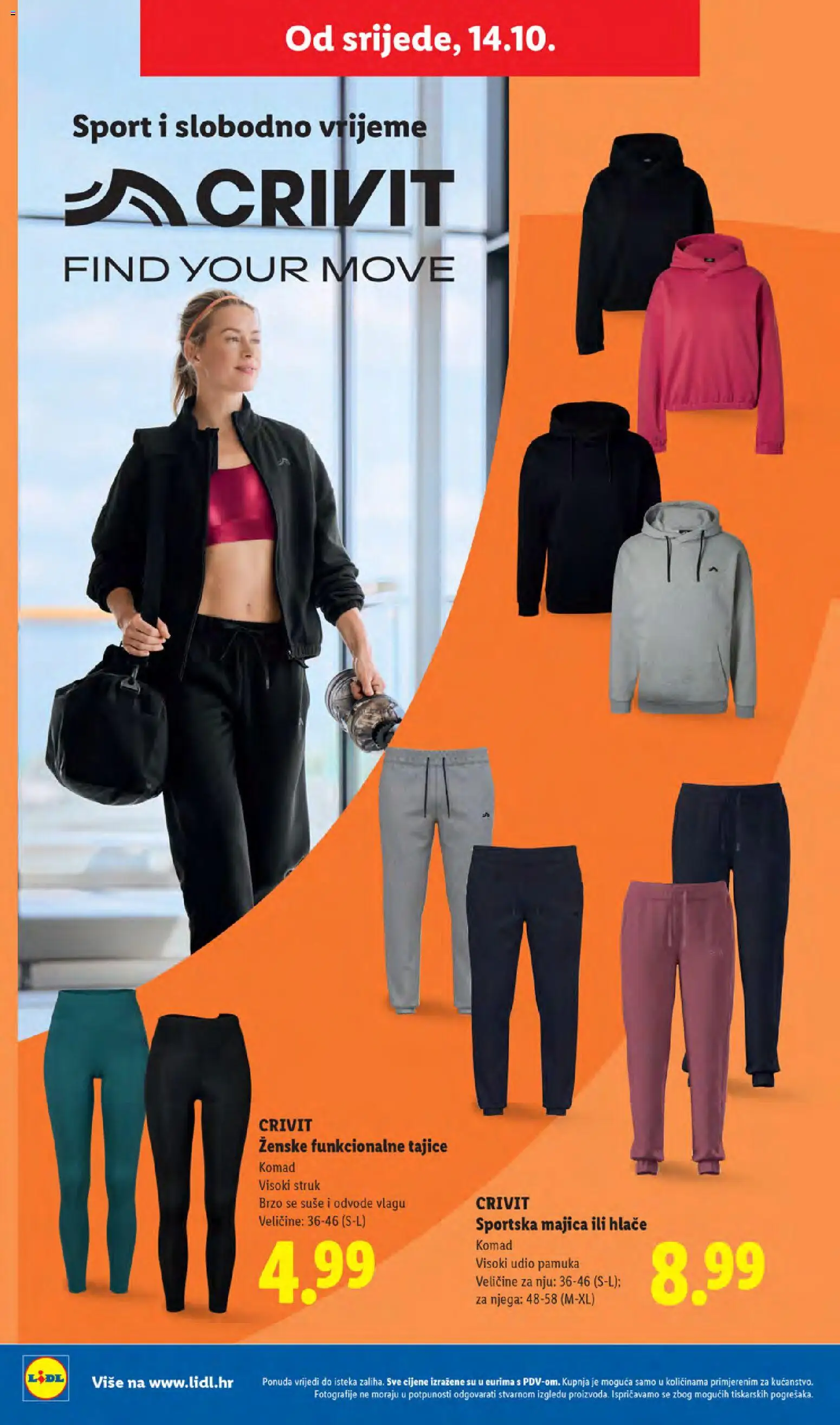 Lidl katalog | vrijedi od 12.10.2026 | Stranica: 48 | Proizvodi: Majica, Hlače, Tajice