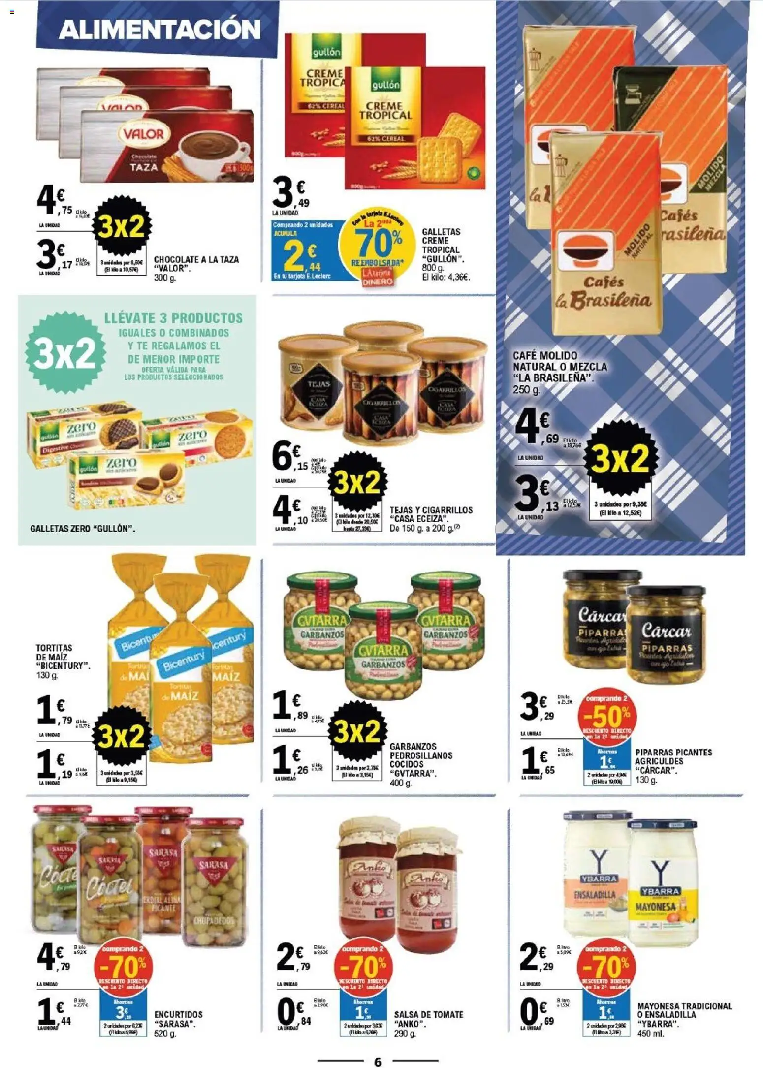 E.Leclerc Viktoria - Gasteiz │ válido desde el 22/07/2026 | Página: 6 | Productos: Ensaladilla, Té, Galletas, Οθόνη προβολής