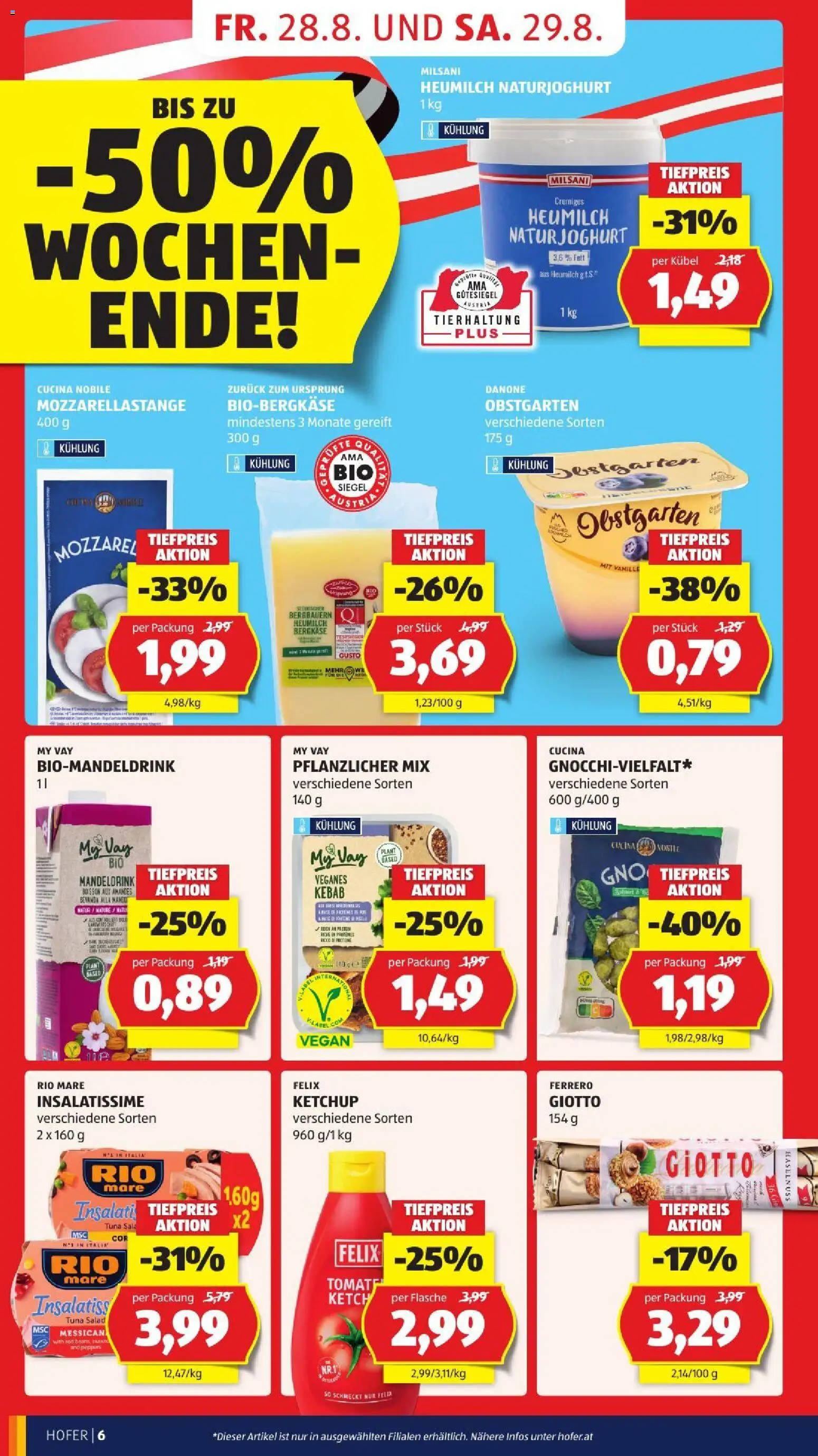Hofer Flugblatt gültig ab 28.08.2026 | Seite: 16 | Produkte: Ketchup, Vanille