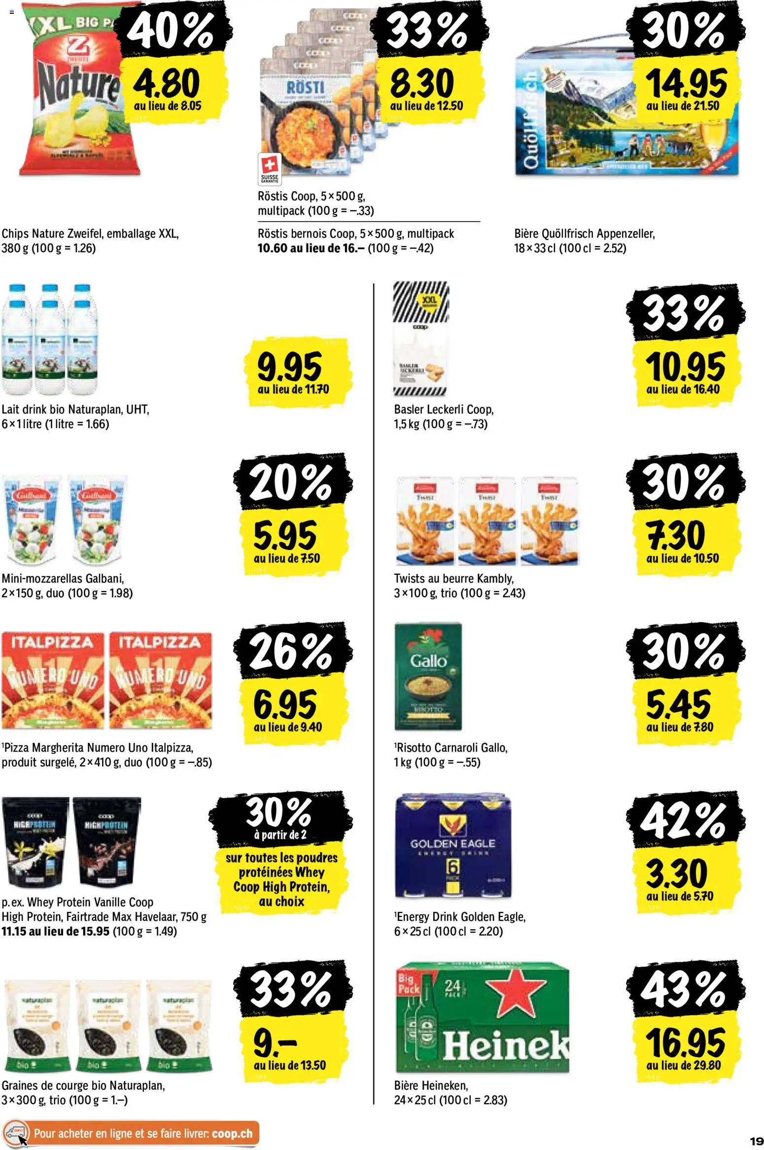 Coop aktionen FR – gültig ab 11.06.2026 | Seite: 19 | Produkte: Pizza, Chips