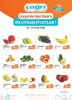 23 Eylül 2026 tarihinden itibaren geçerli olan Çağrı Market kataloğu önizlemesi | Sayfa: 2