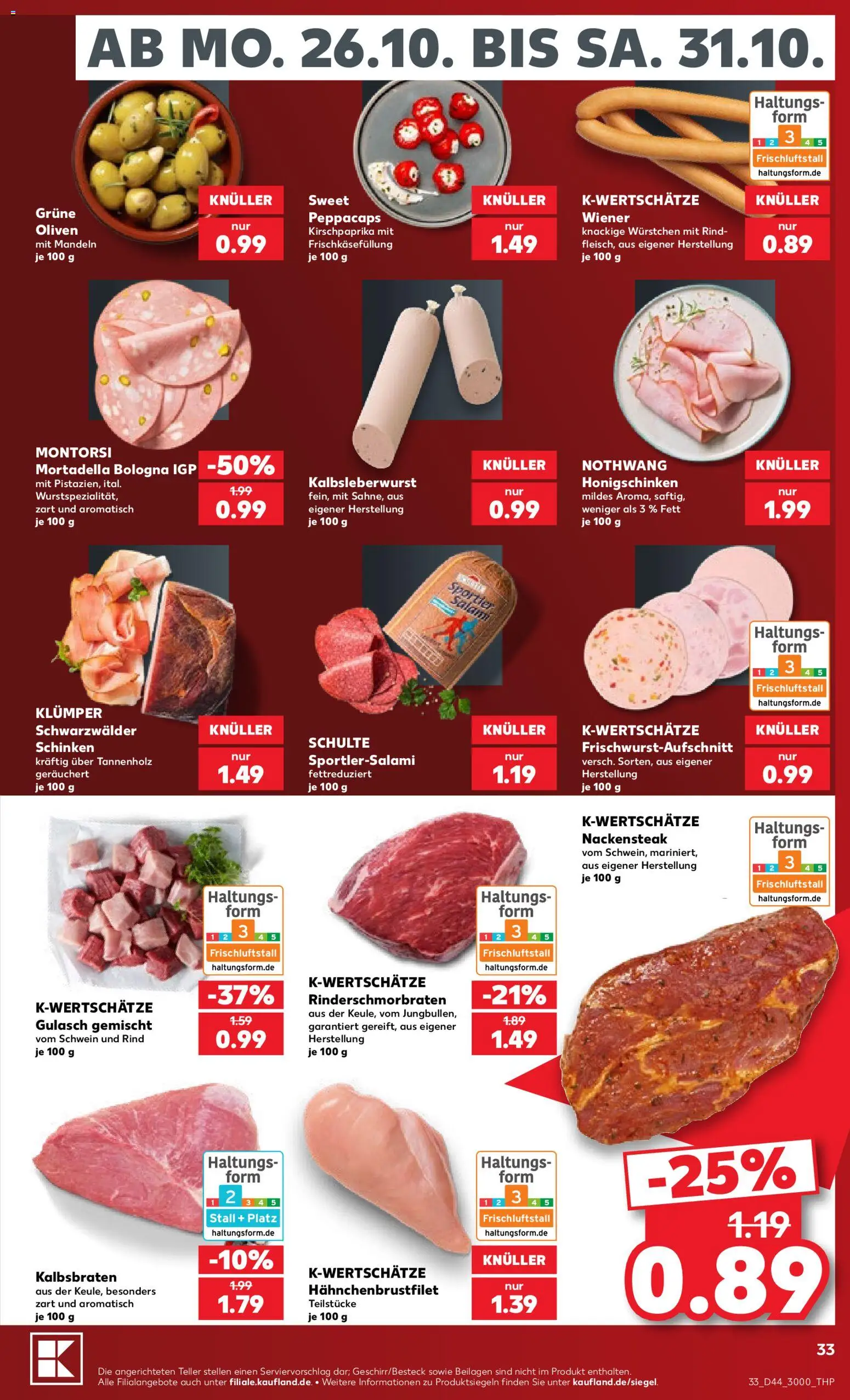 {H1} | Pagina: 33 | Producten: Salami, Mortadella