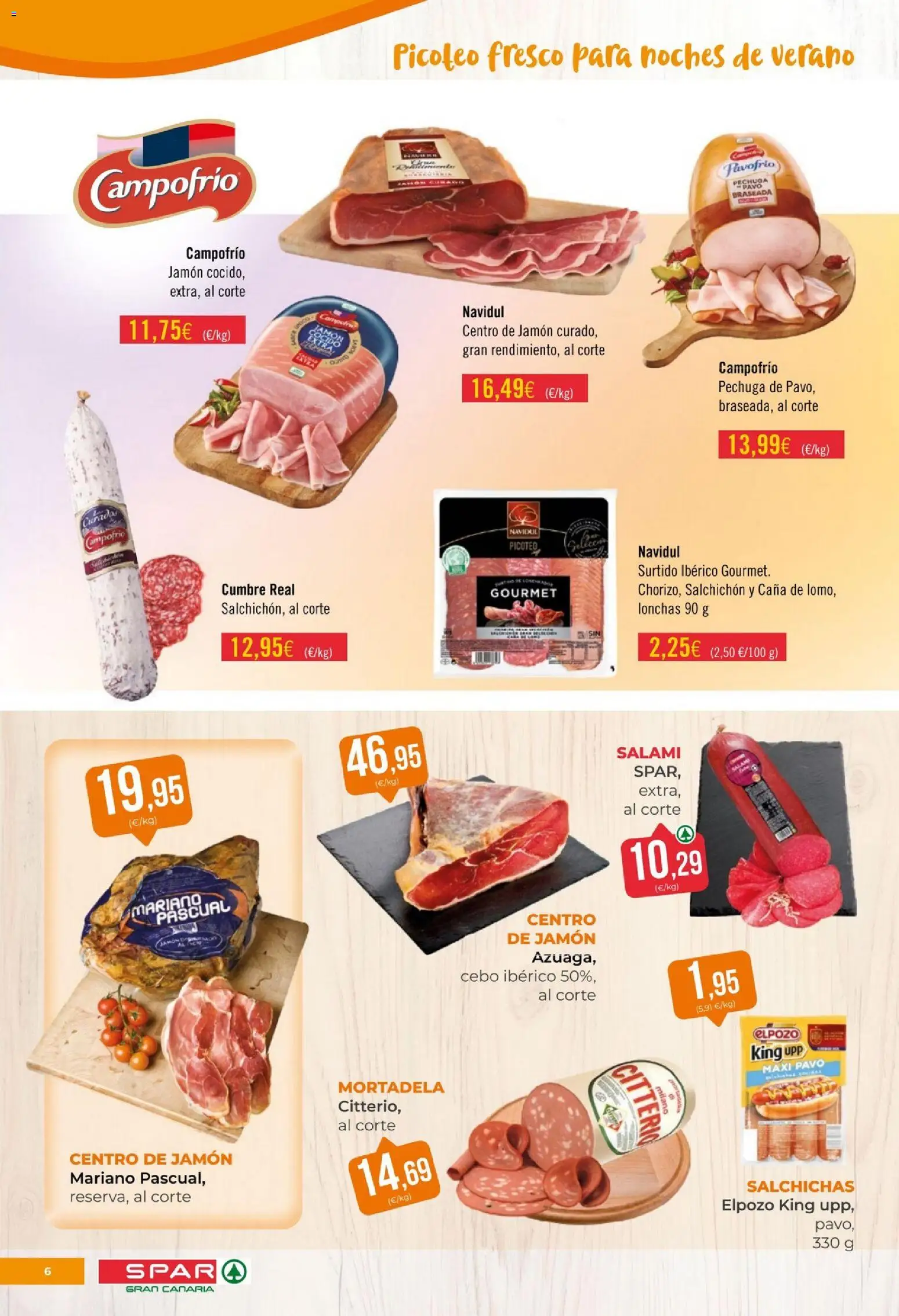 Spar folleto │ válido desde el 24/07/2026 | Página: 6 | Productos: Jamón, Salami, Mortadela