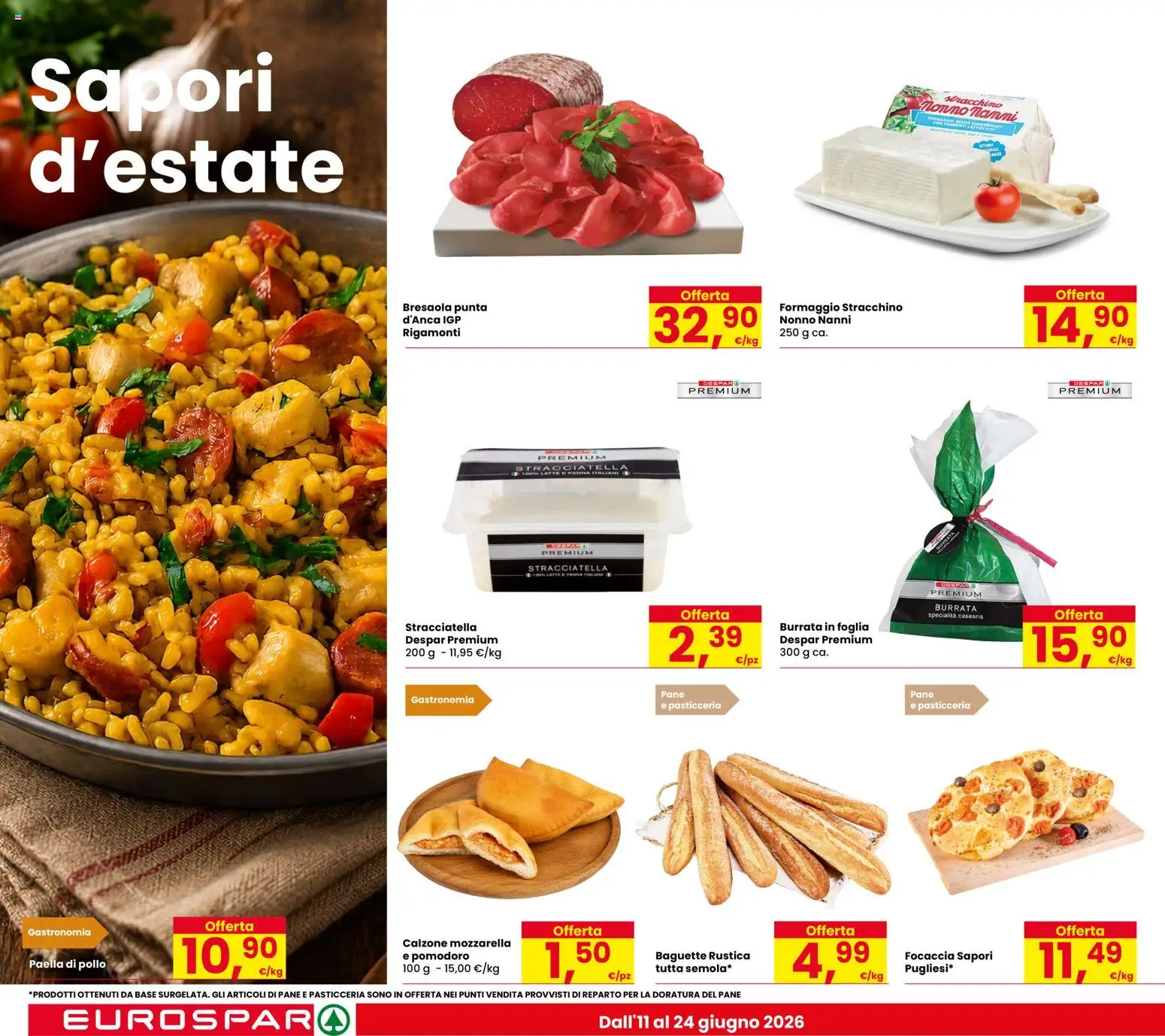Volantino Despar del 11.06.2026 | Pagina: 6 | Prodotti: Bresaola, Panna, Pomodoro, Paella