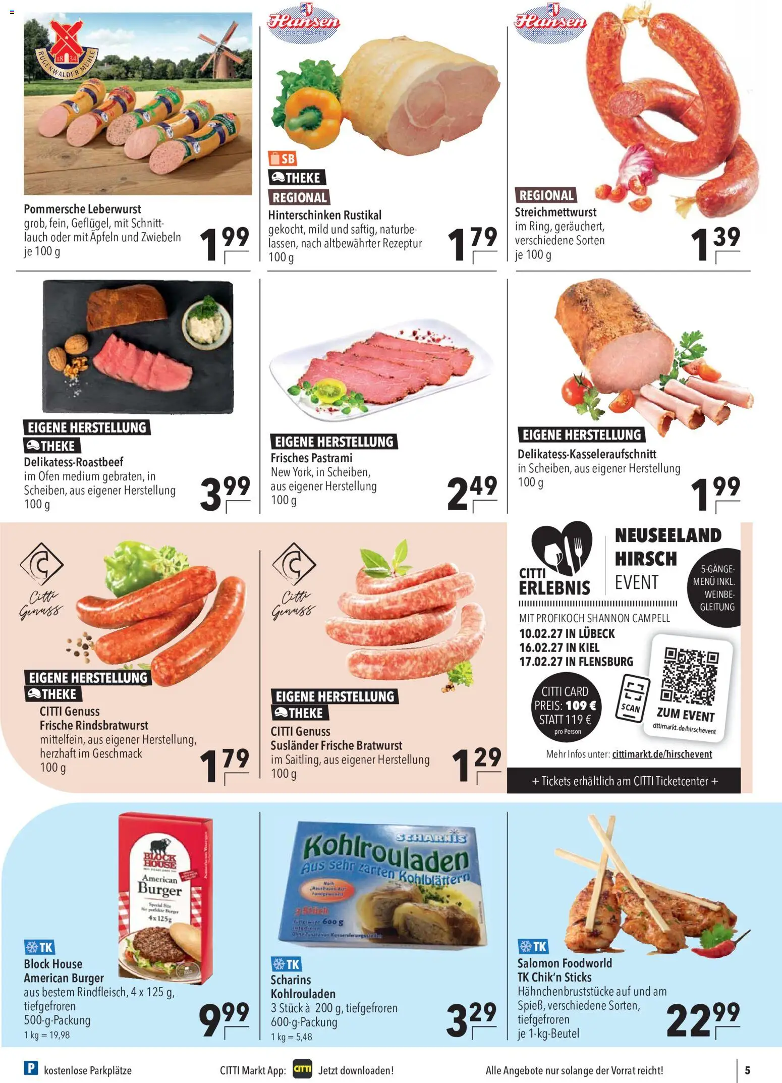 CITTI Markt Prospekt – gültig ab 07.10.2026 | Seite: 5 | Produkte: Theke, Bratwurst, Burger, Lauch