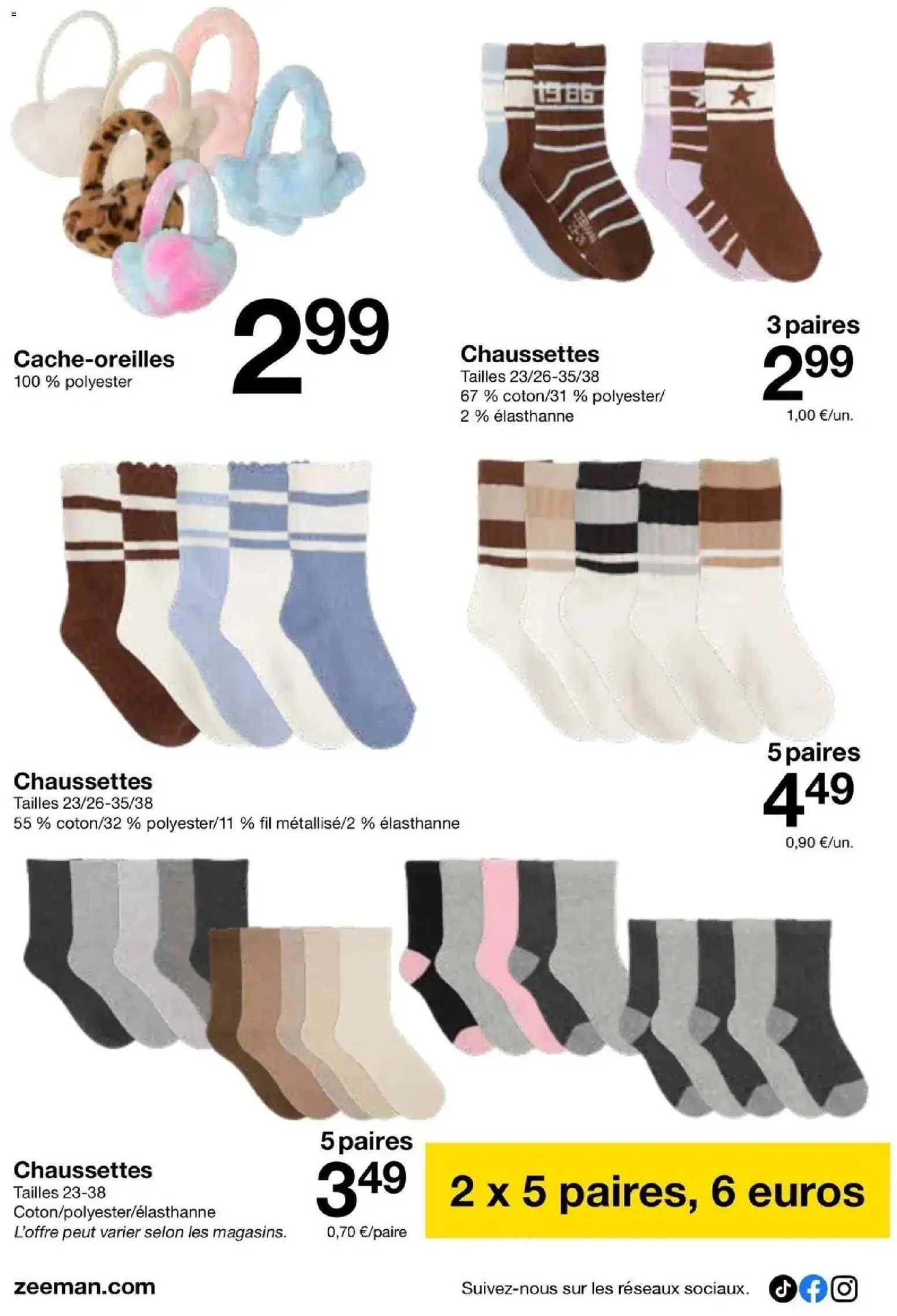 Zeeman - La rentrée avec notre nouvelle collection enfant à partir du 08/08/2026 - promo en ligne | Page: 16 | Produits: Chaussettes