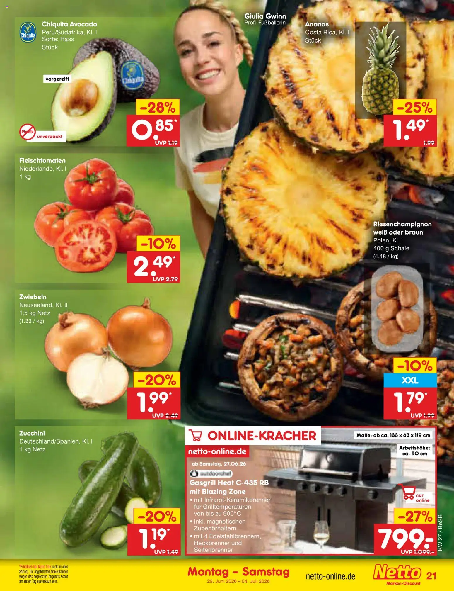 Netto Marken-Discount Prospekt – gültig ab 29.06.2026 | Seite: 31 | Produkte: Ananas, Avocado, Zwiebeln, Zucchini