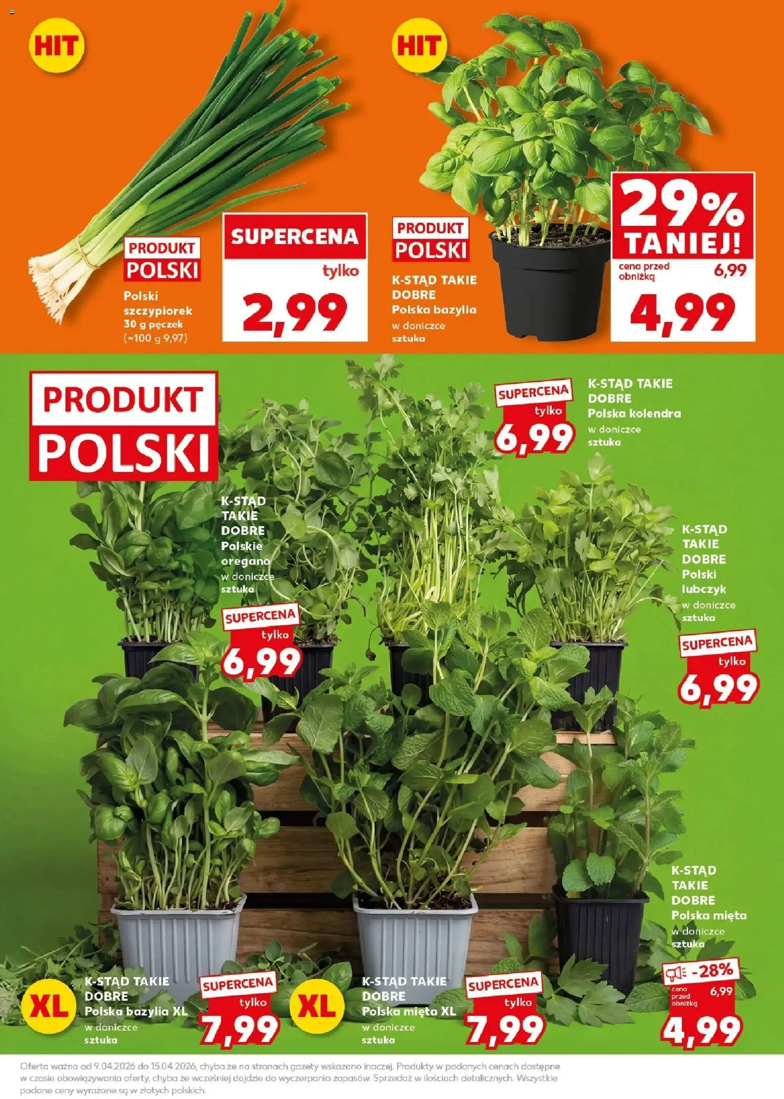 Kaufland gazetka - Super Sobota od 11.04.2026 | Strona: 9 | Produkty: Oregano, Lubczyk, Mięta, Bazylia