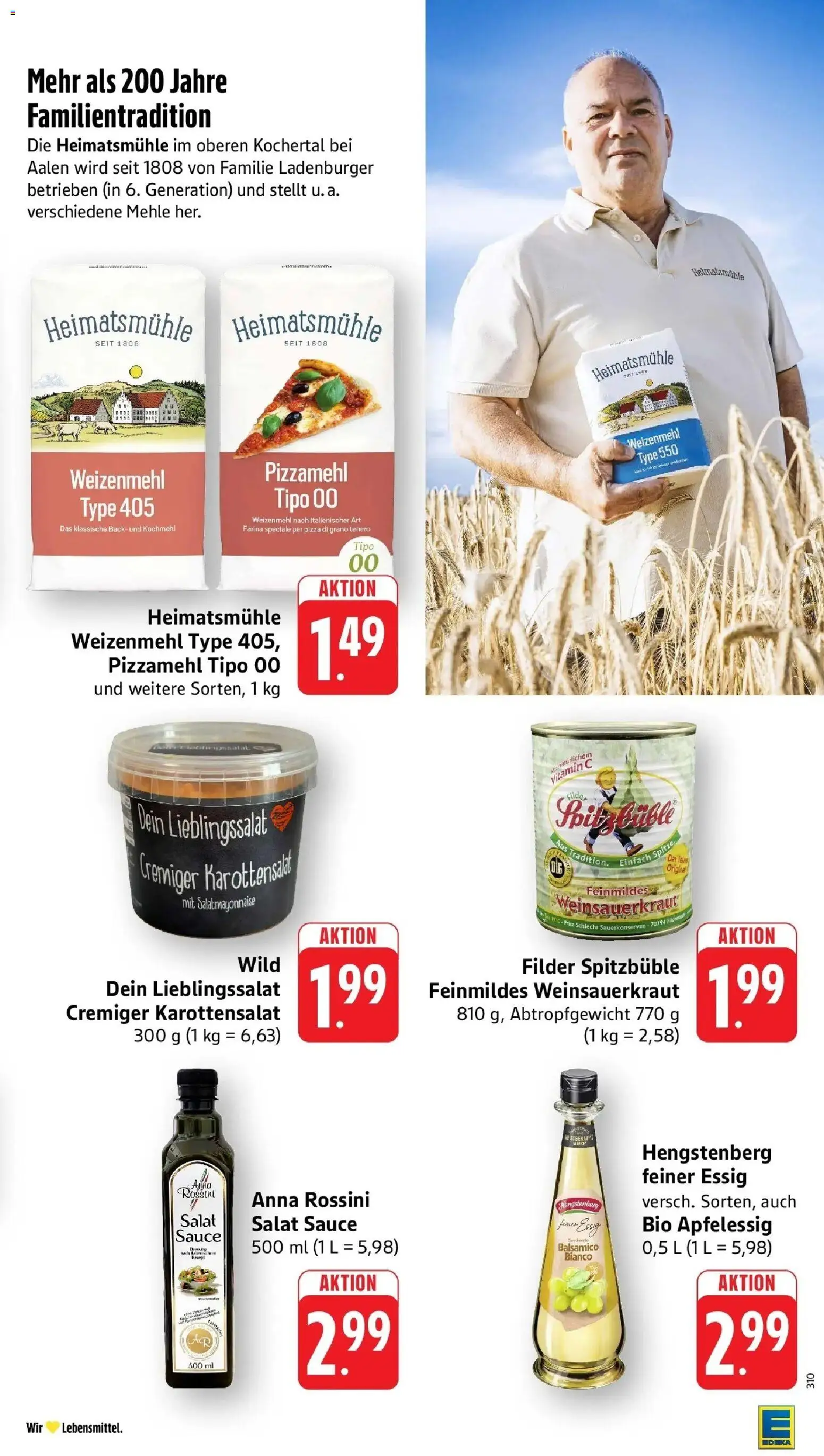 Edeka Prospekt Überlingen (ab 14.09.2026) » Angebote Online | Seite: 33 | Produkte: Balsamico, Weizenmehl, Pizza, Salat