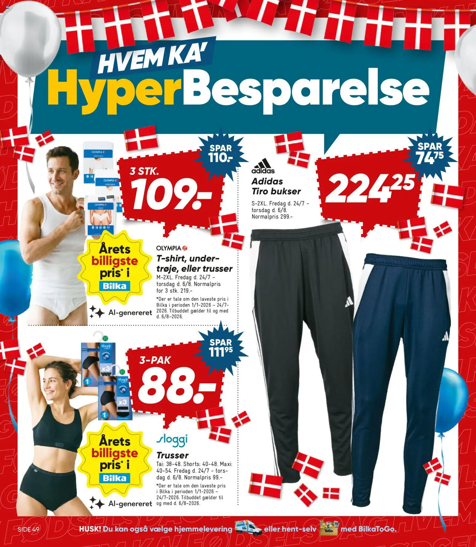 Bilka tilbudsavis – gyldig fra 24/07/2026 | Side: 8 | Produkter: Bukser, Shorts, Trusser