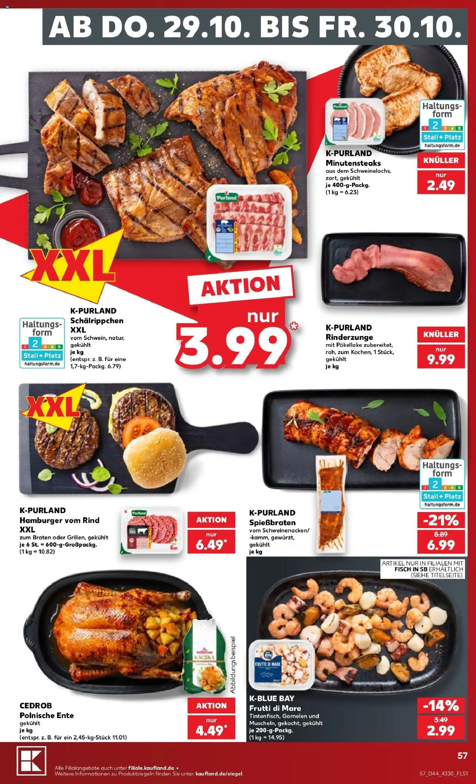 Prospekt Kaufland ab 26.10.2026 » Angebote Online zum Blättern | Seite: 57 | Produkte: Garnelen, Fisch, Ente