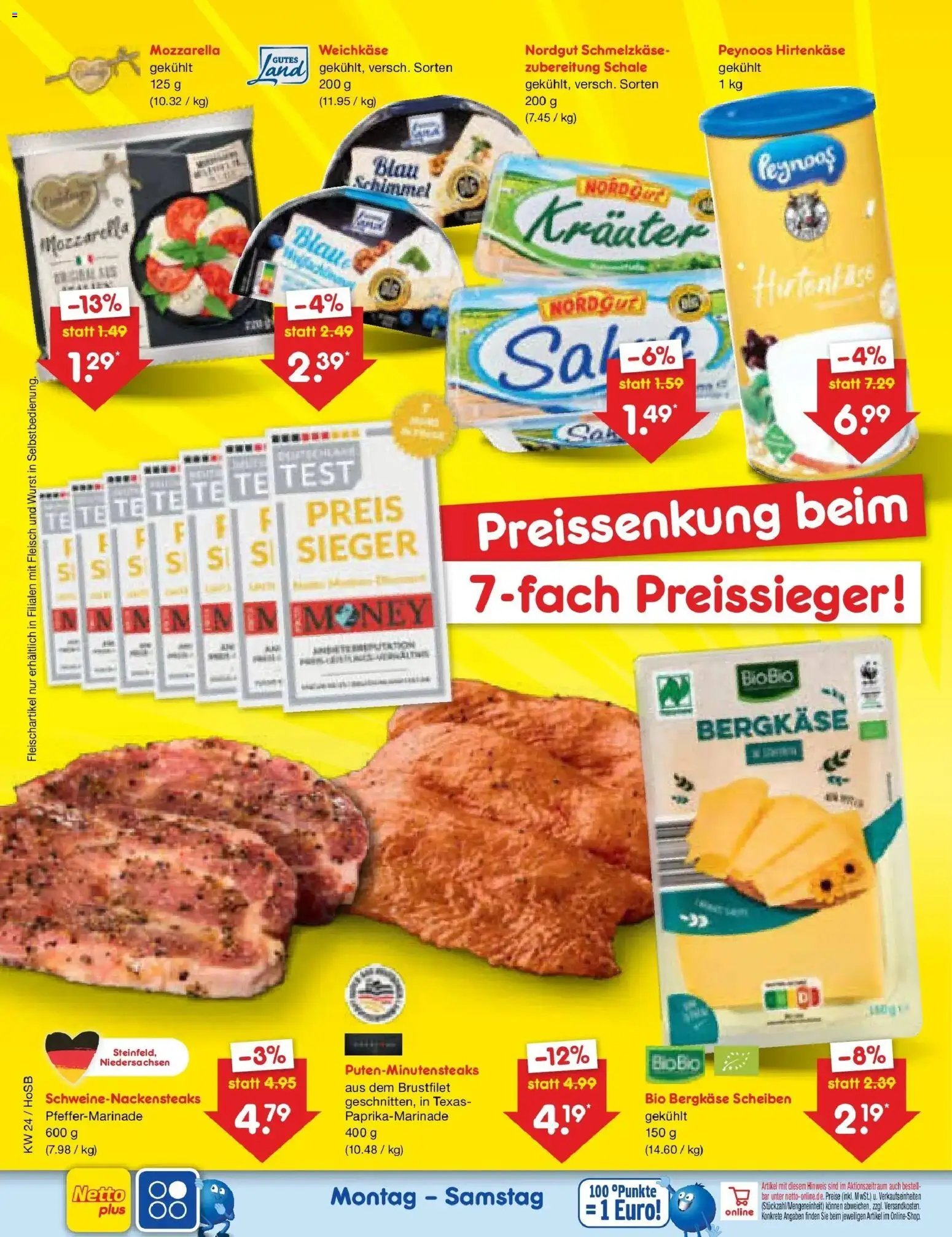 Netto Marken-Discount Prospekt Hamburg – gültig ab 14.06.2026 | Seite: 6 | Produkte: Mozzarella, Wurst, Fleisch