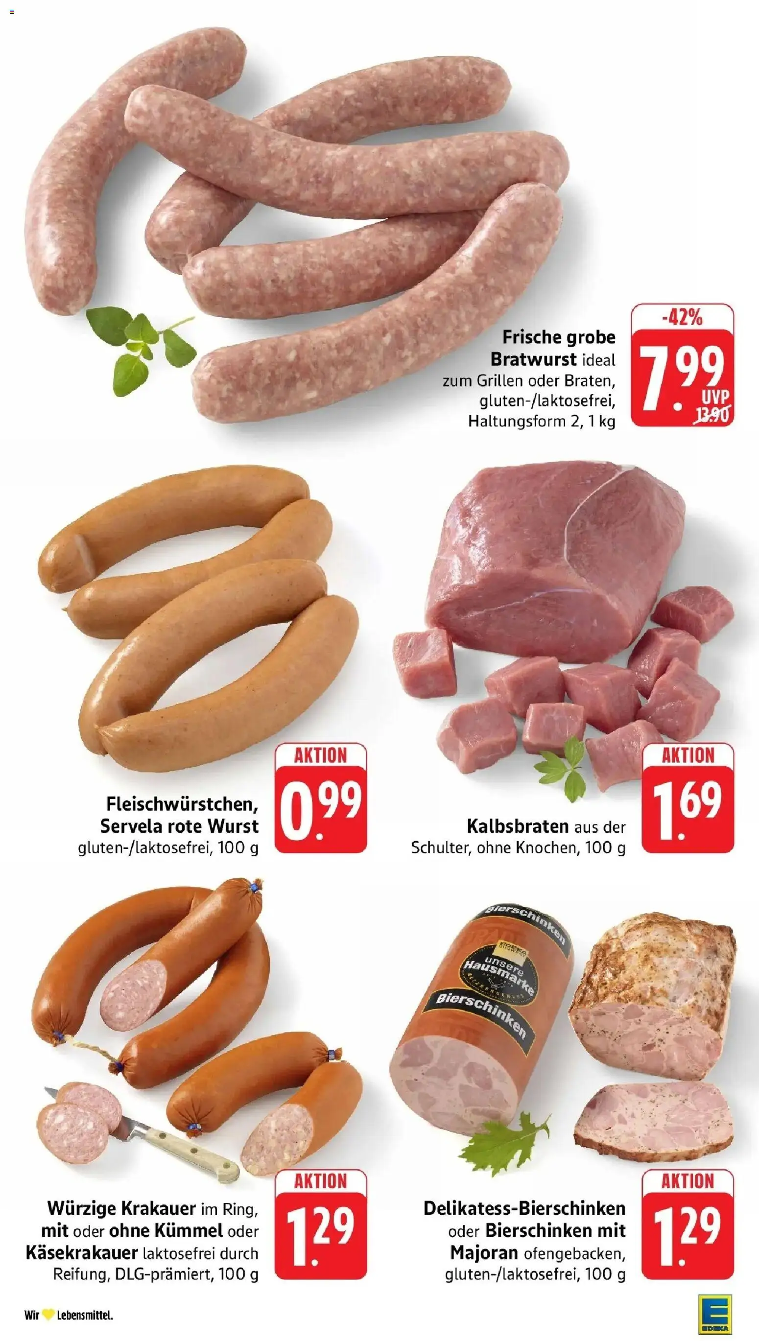 Edeka Prospekt Wangen (ab 24.08.2026) » Angebote Online | Seite: 6 | Produkte: Bratwurst, Wurst