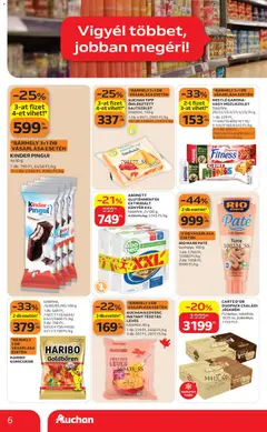 Auchan Szupermarket akciós újság - amely érvényes a következő dátumtól: 2026.08.06. | Oldal: 6 | Termékek: Kenyér, Gluténmentes, Müzliszelet, Jégkrém