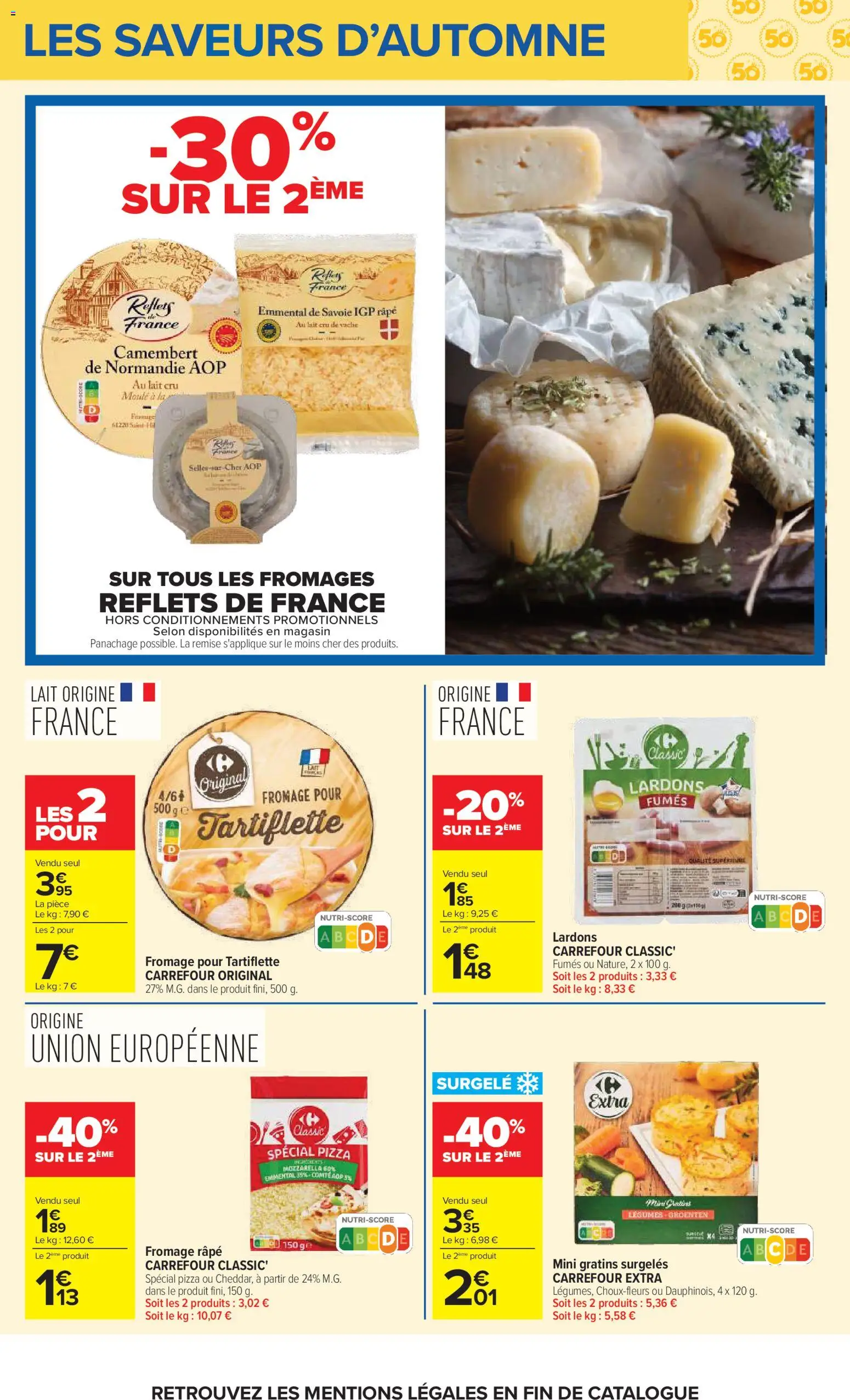 {H1} | Page: 14 | Produits: Lardons, Emmental, Râpe, Fromage