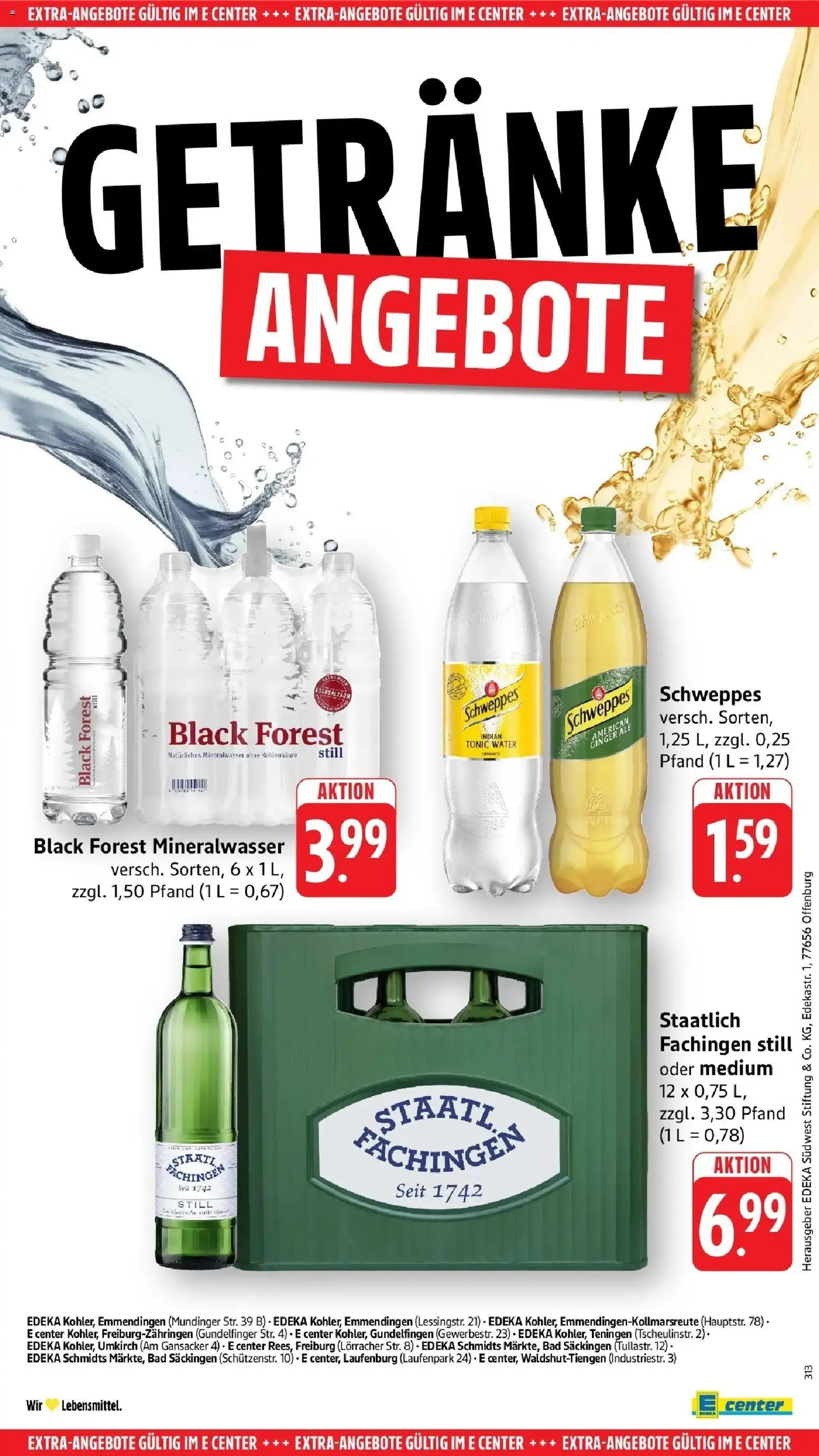 E center Prospekt Laufenburg	 – gültig ab 10.05.2026 | Seite: 55 | Produkte: Bad, Schweppes, Mineralwasser