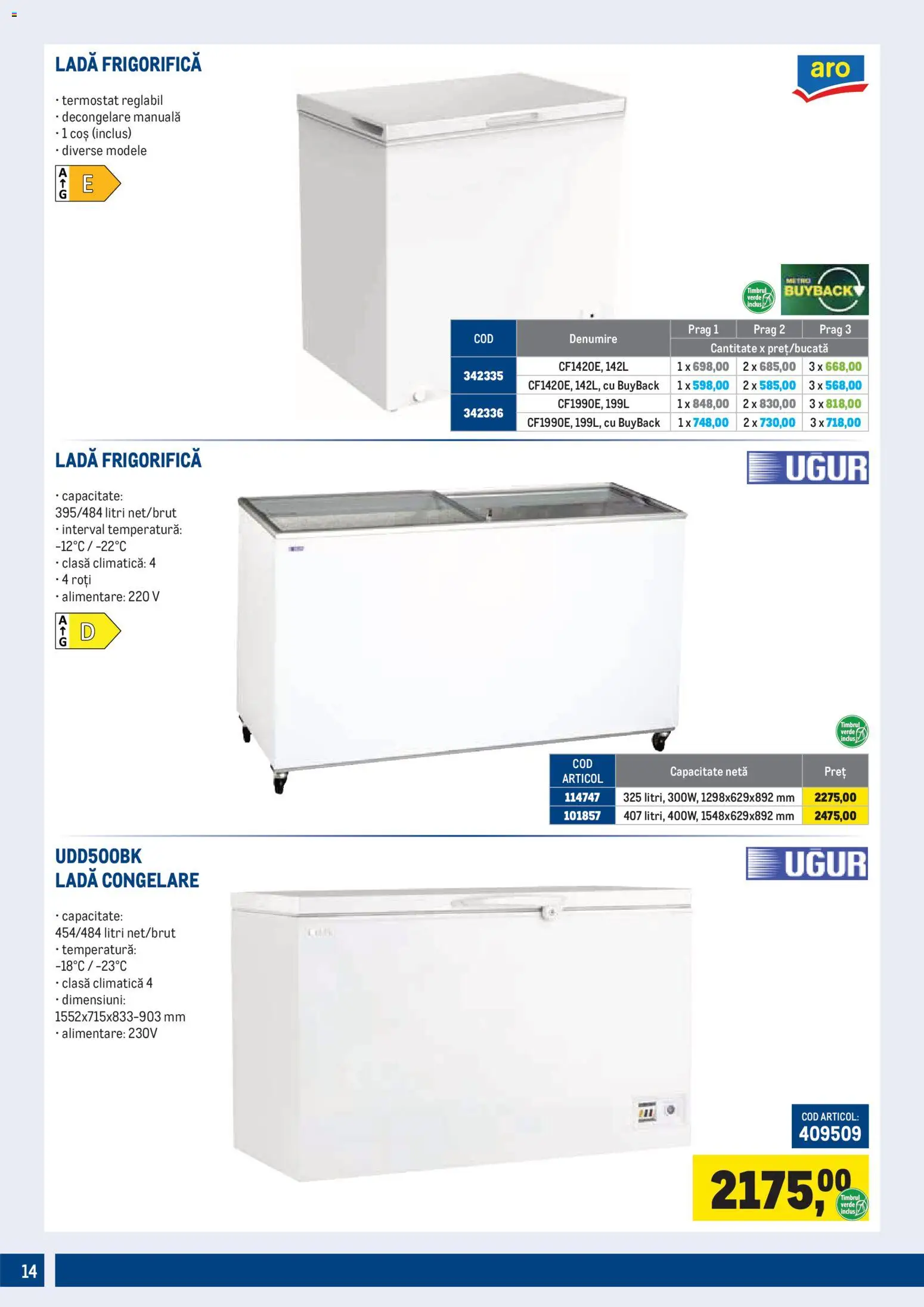 Noul catalog Metro – valabil de la 01.10.2026 | Pagină: 14 | Produse: Coș, Ladă frigorifică