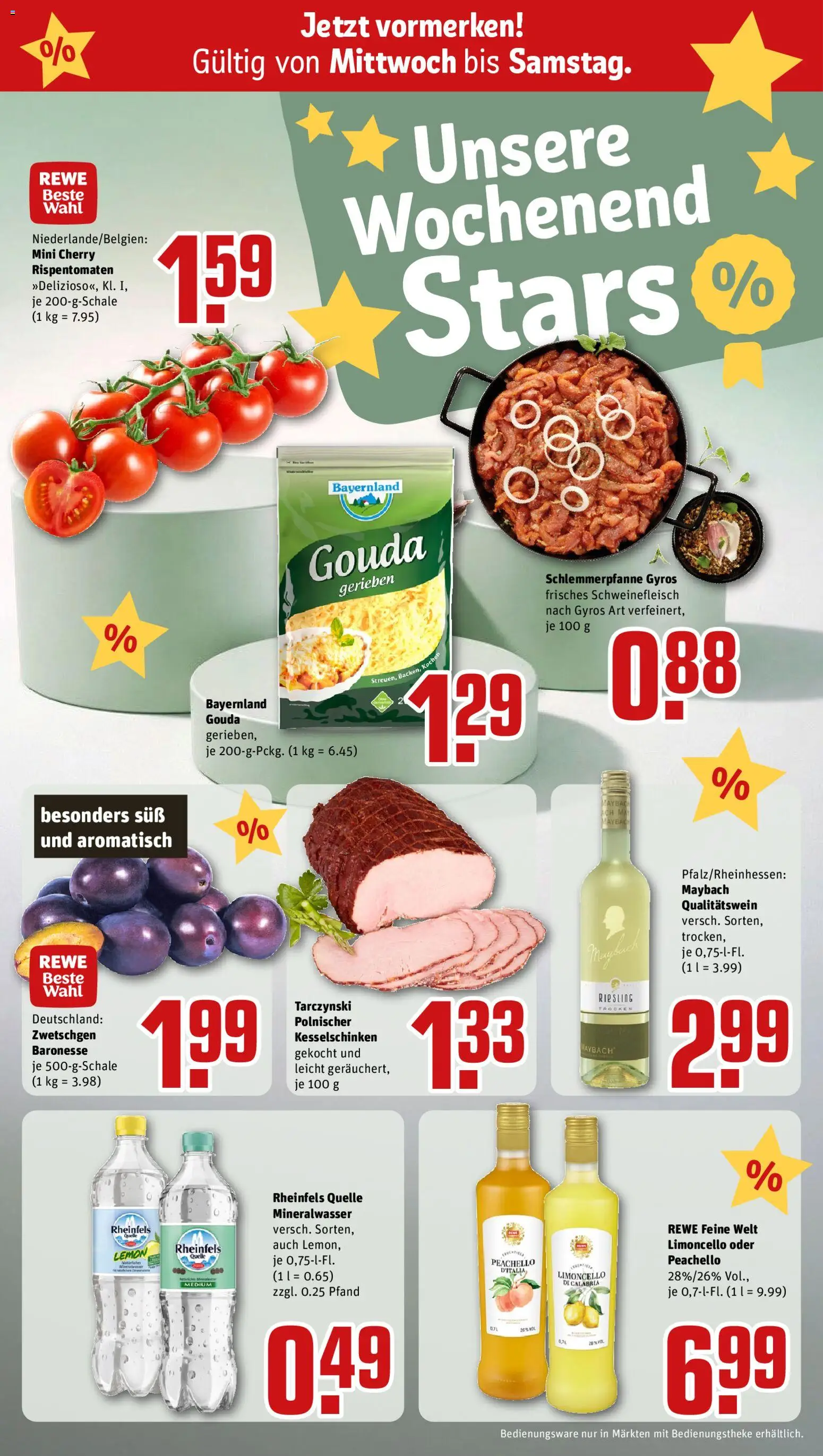 Rewe ihr Kaufpark Prospekt – gültig ab 28.09.2026 | Seite: 34 | Produkte: Gouda, Mineralwasser, Gyros, Rheinfels quelle
