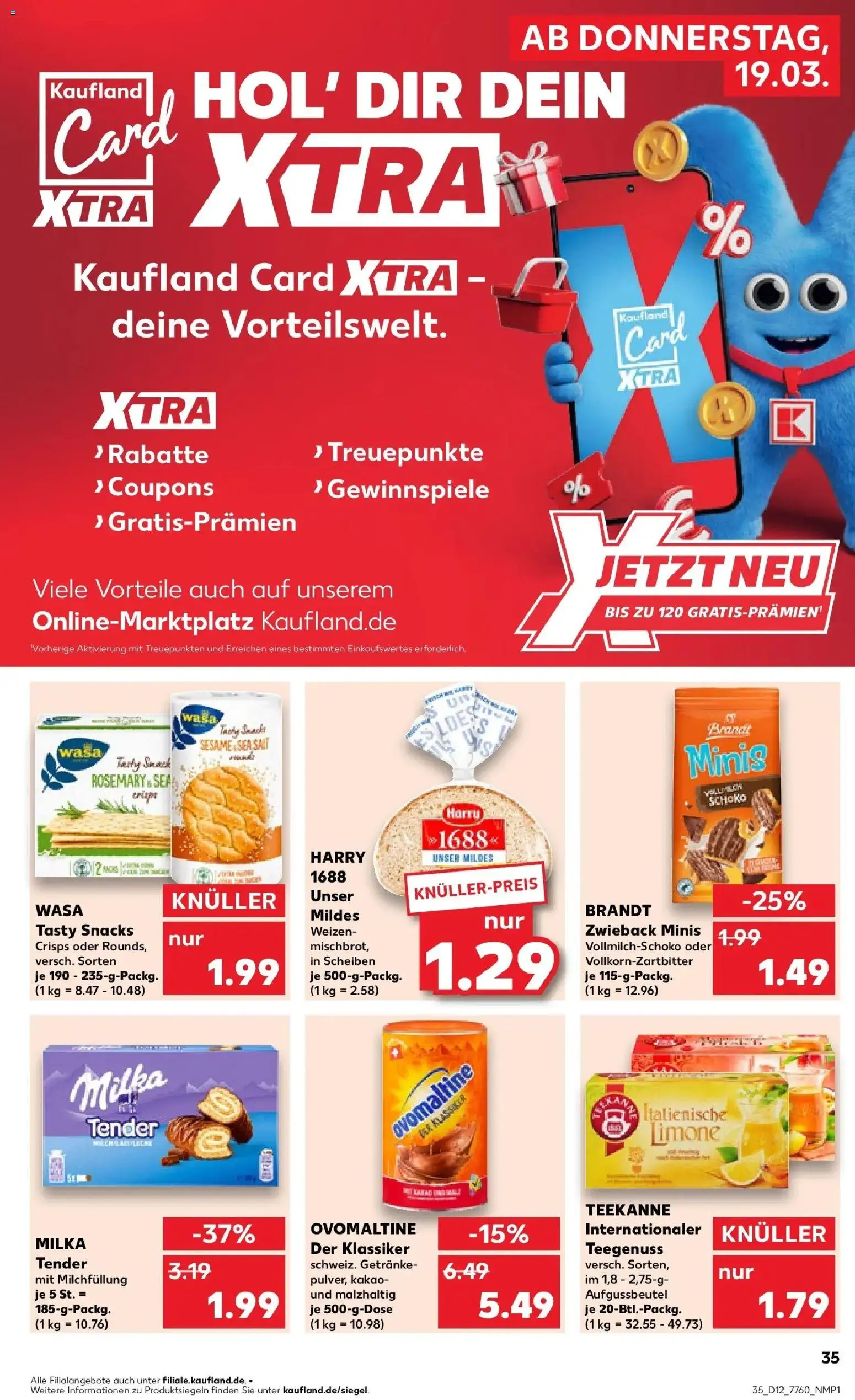 Kaufland Prospekt Burghausen	 – gültig ab 19.03.2026 | Seite: 35 | Produkte: Ovomaltine, Milka, Teekanne