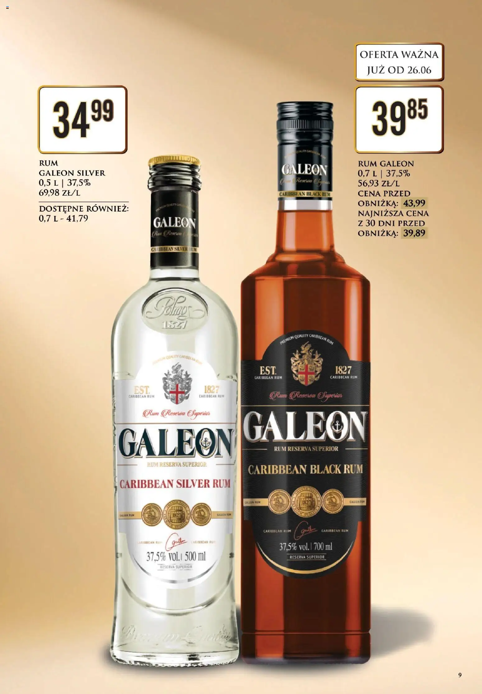 Dino gazetka alkoholowa od 26.06.2026 | Strona: 9 | Produkty: Rum