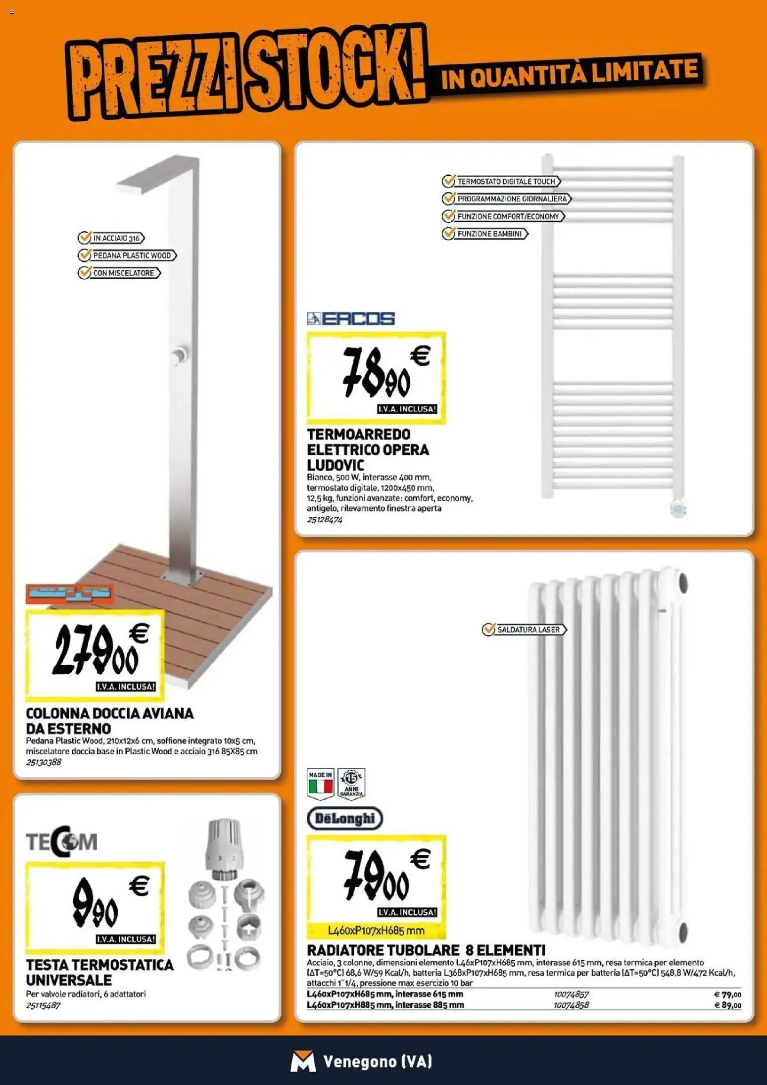 Nuovo TECNOMAT catalogo Venegono Inferiore dal 27/08/2026 > offerte anteprima 🛍️ | Pagina: 6 | Prodotti: Miscelatore, Batteria, Doccia