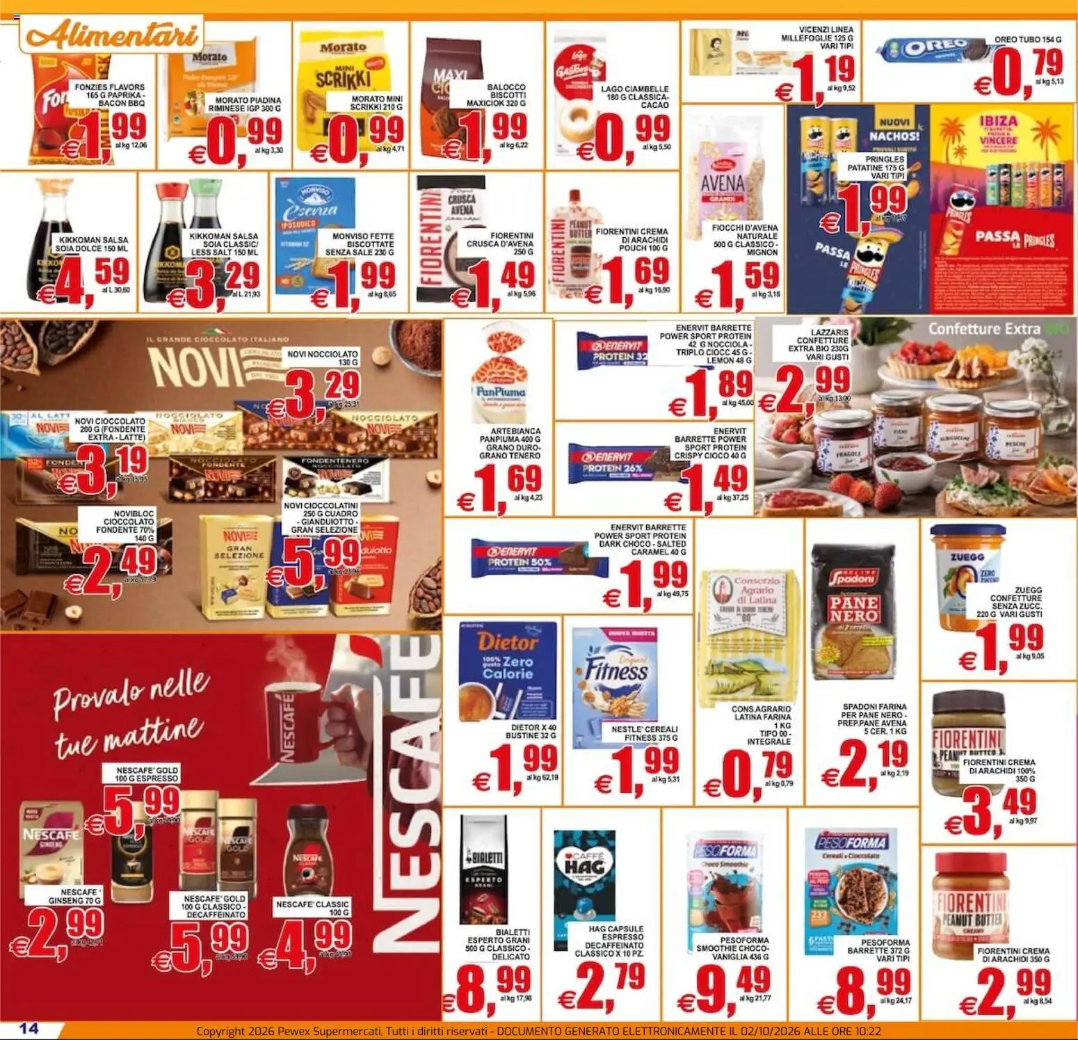 Volantino Pewex del 02/10/2026 | Pagina: 14 | Prodotti: Vaniglia, Cereali, Fiocchi d'avena, Nescafé