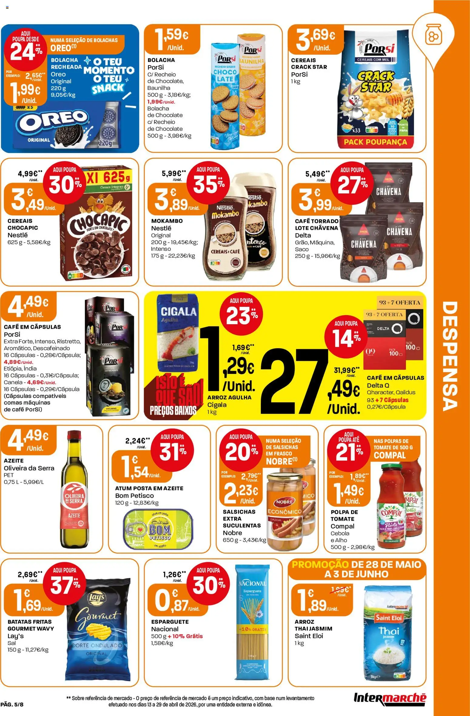 Intermarché Folheto Mini │ válido de 28.05.2026 | Página: 5 | Produtos: Porta, Cebola, Mel, Batatas fritas
