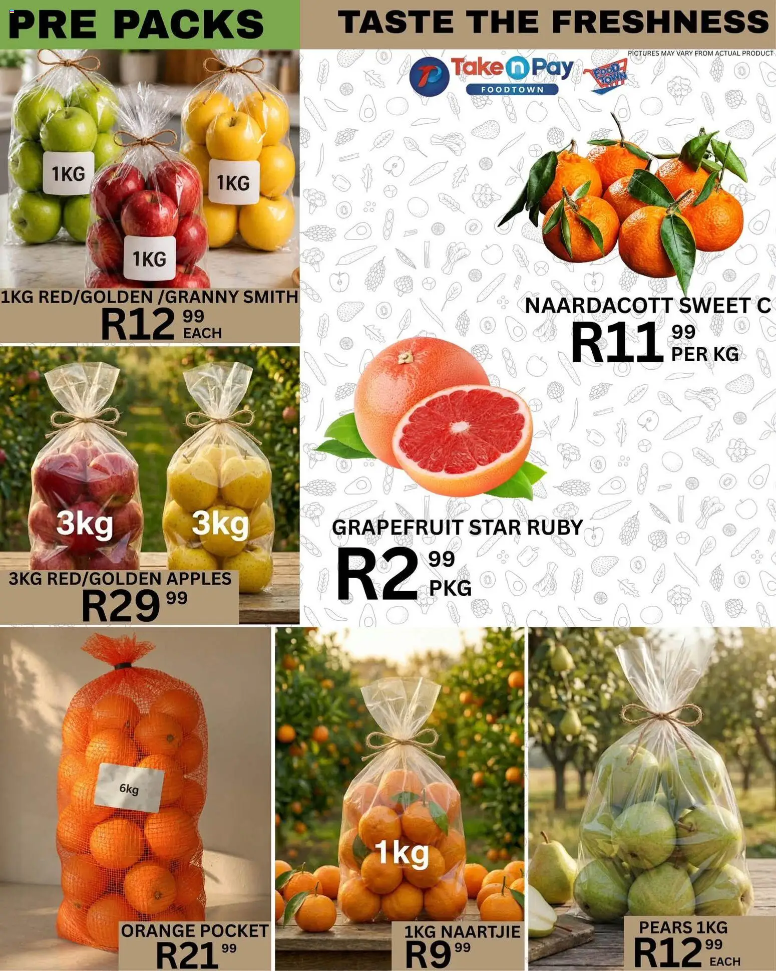 New Take n Pay catalogue – valid from 29/09/2026 | Page: 3 | Products: Pears, Apples, Grapefruit
