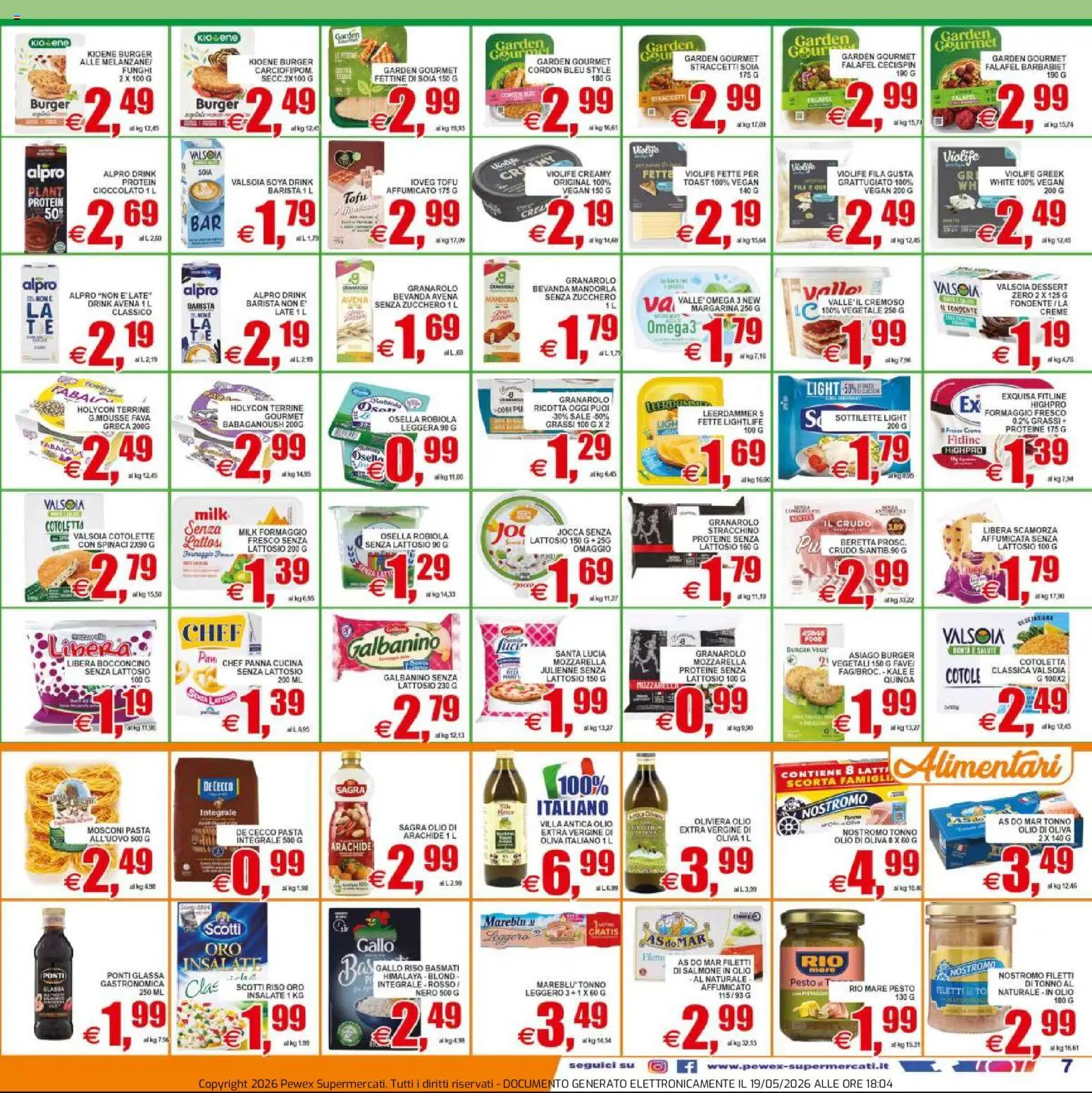 Volantino Pewex del 20.05.2026 | Pagina: 7 | Prodotti: Spinaci, Tofu, Stracchino, Olio di Oliva