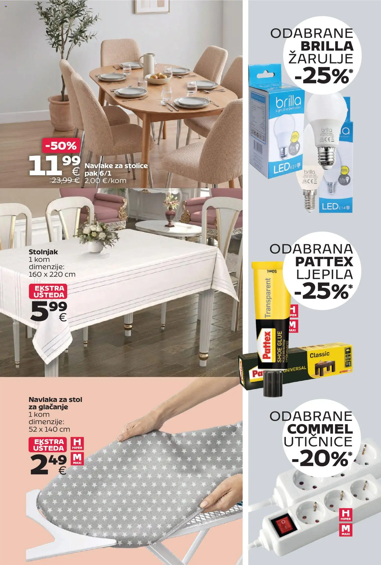 Tommy katalog | vrijedi od 12.10.2026 | Stranica: 15 | Proizvodi: Stol, Stolnjak, Žarulje