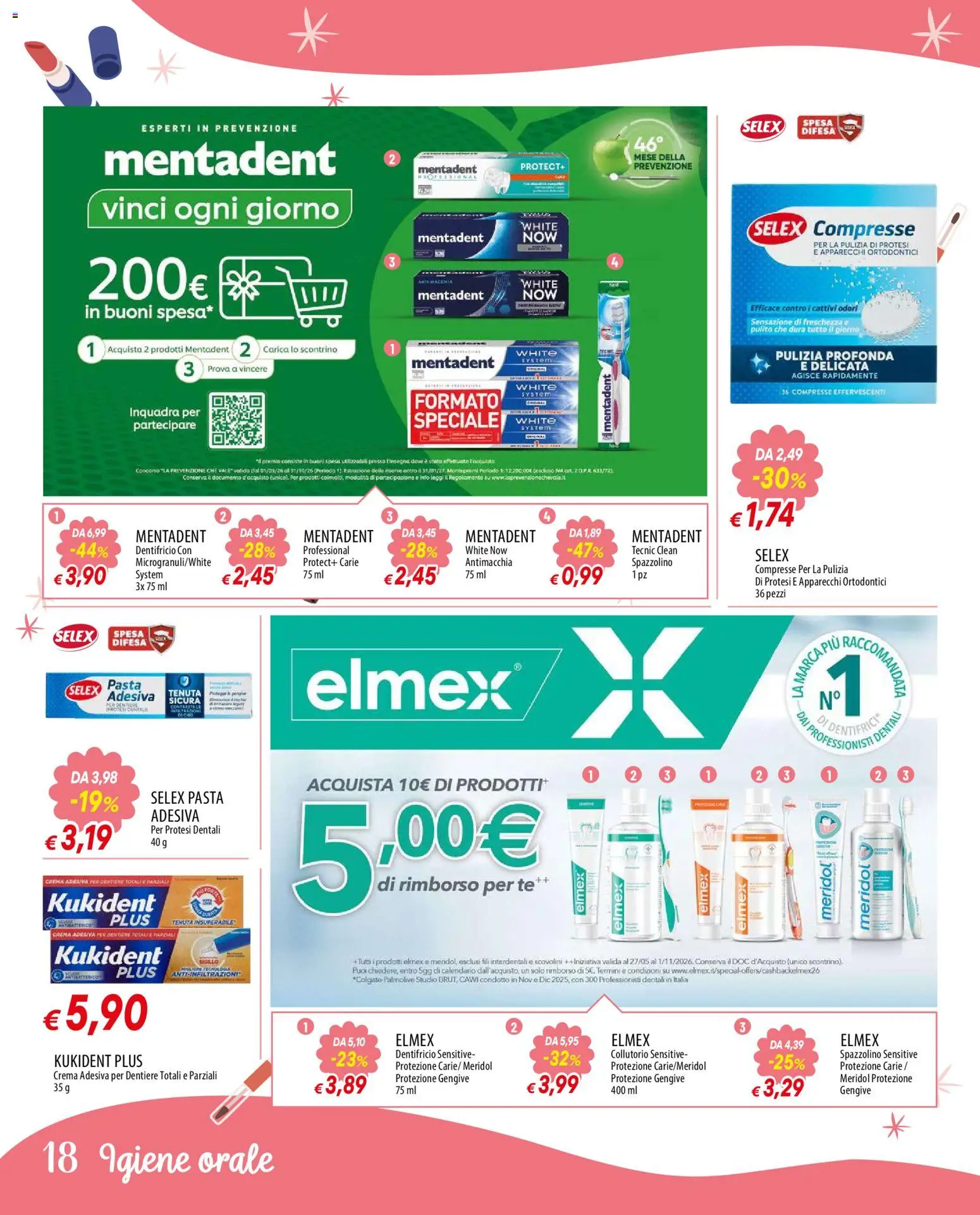 Volantino Galassia del 21/09/2026 | Pagina: 18 | Prodotti: Crema, Dentifricio, Compresse effervescenti, Igiene orale
