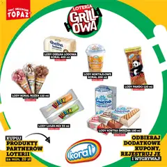 Pogląd oferty "Topaz gazetka - Kupuj, Grilluj I Wygrywaj" - ważna od 20.04.2026 | Strona: 32 | Produkty: Osełka, Grill, Lody koral, Lody