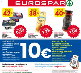 Anteprima del volantino Eurospar volantino Bolzano valido a partire dal 17/09/2026