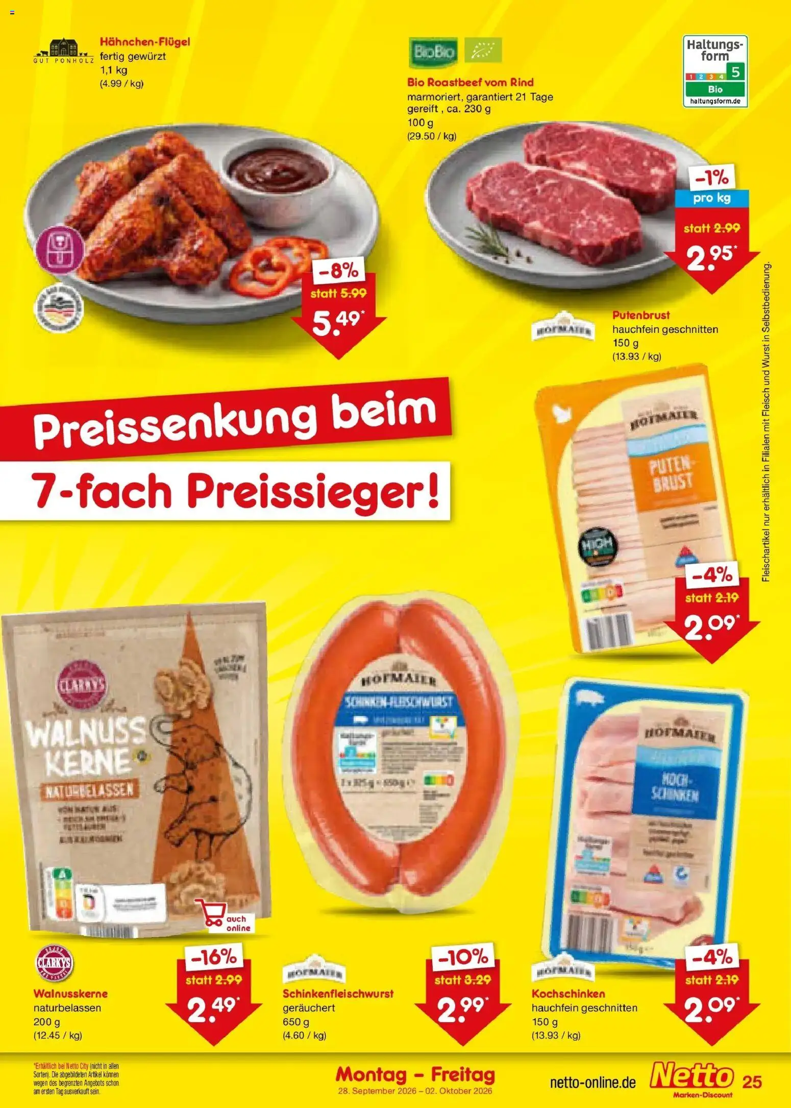 Netto Marken-Discount Prospekt Stuttgart – gültig ab 28.09.2026 | Seite: 35 | Produkte: Putenbrust, Roastbeef, Wurst, Fleisch