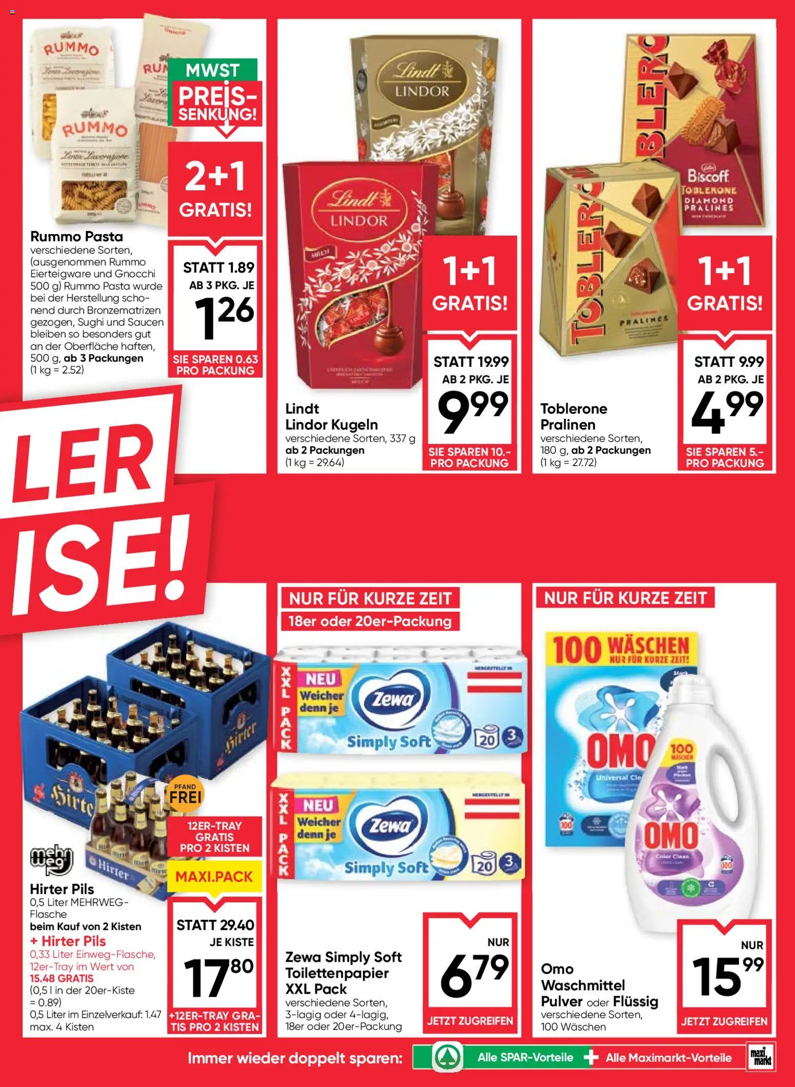Maximarkt Flugblatt gültig ab 17.09.2026 | Seite: 3 | Produkte: Pasta, Waschmittel