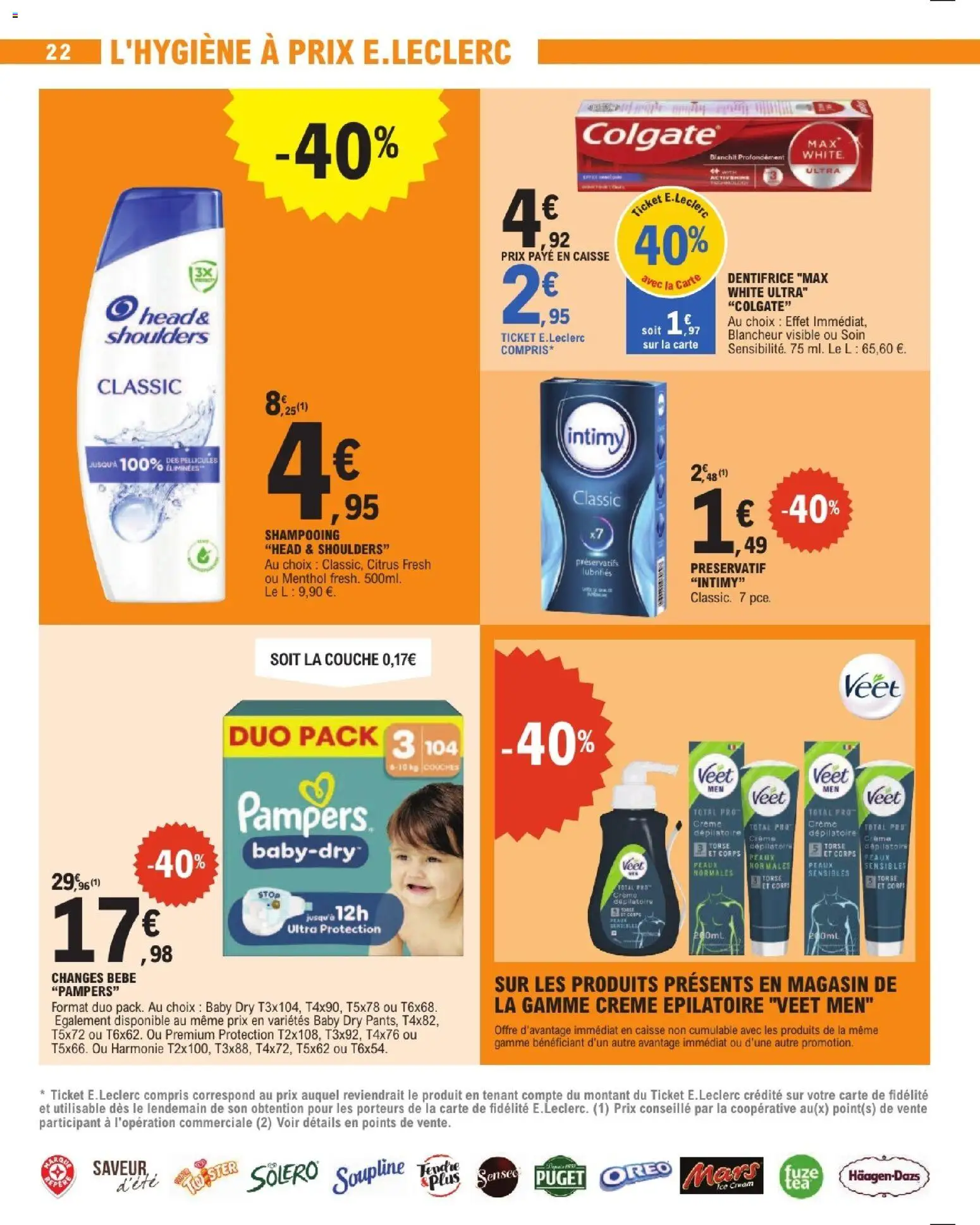 {H1} | Page: 22 | Produits: Couches, Préservatif, Dentifrice, Crème