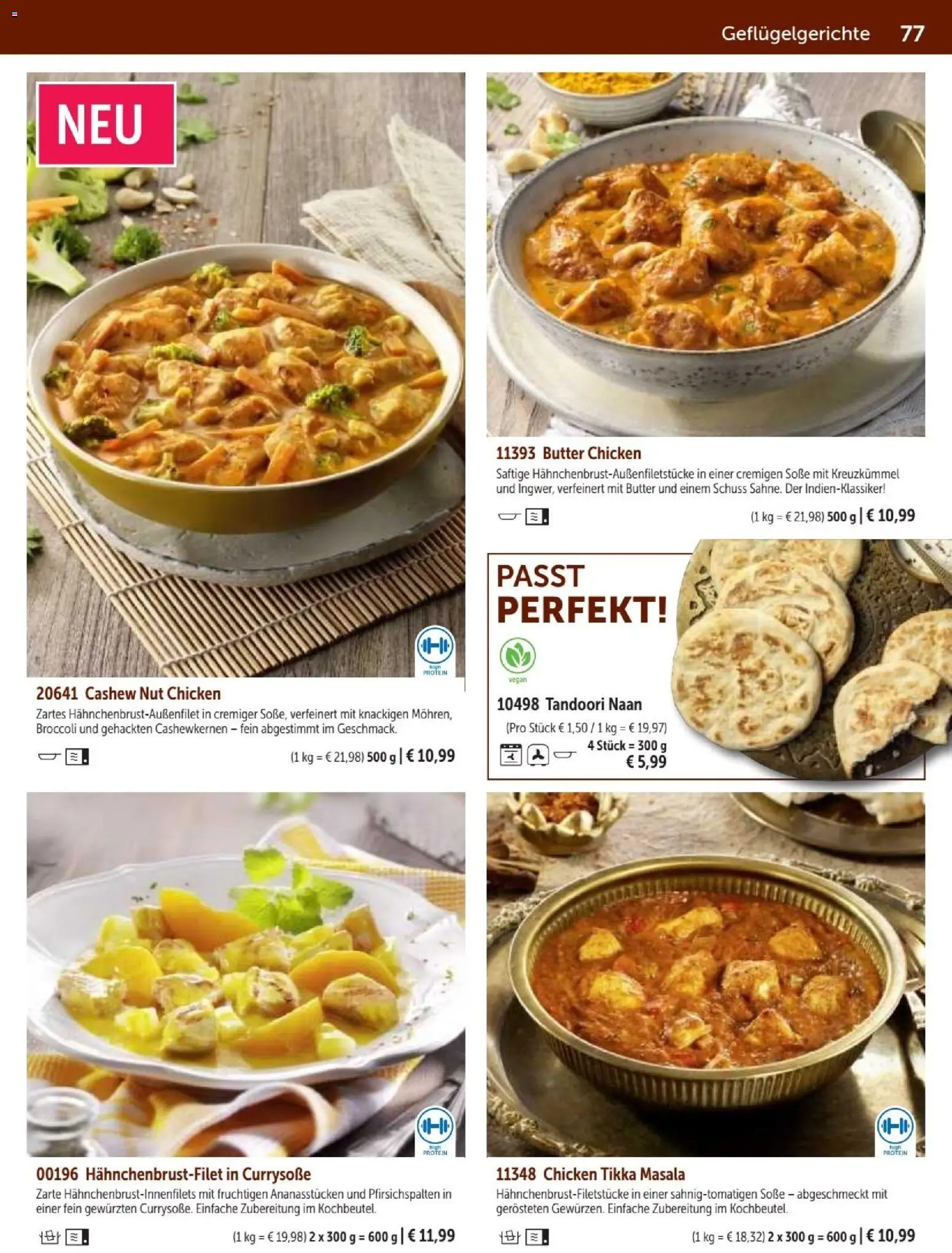 Bofrost Katalog – gültig ab 07.09.2026 | Seite: 77 | Produkte: Butter, Cashew, Soße