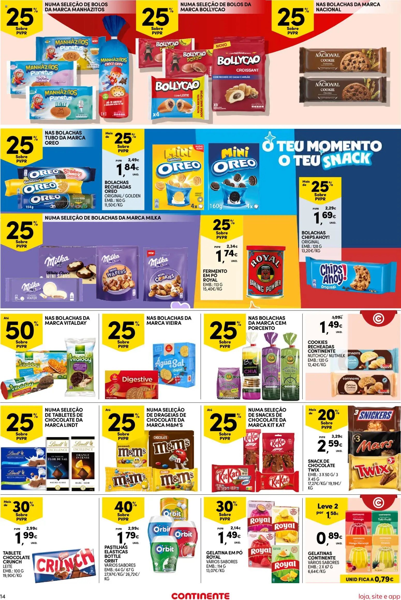 Continente Semanal Continente Bom Dia │ válido de 05.05.2026 | Página: 14 | Produtos: Avelãs, Bolachas, Pó, Manhãzitos