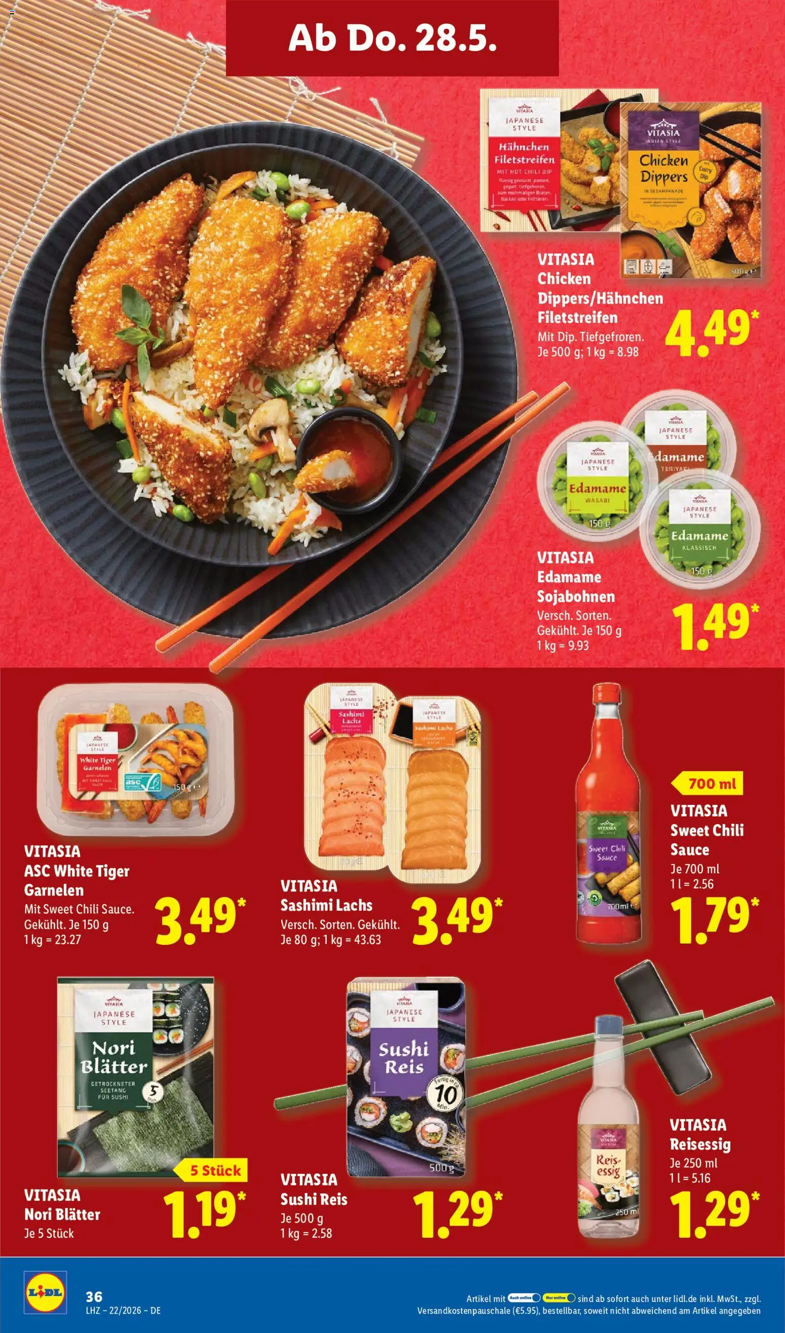 Lidl Prospekt – gültig ab 26.05.2026 | Seite: 56 | Produkte: Hahnchen, Garnelen, Chili, Tiger garnelen